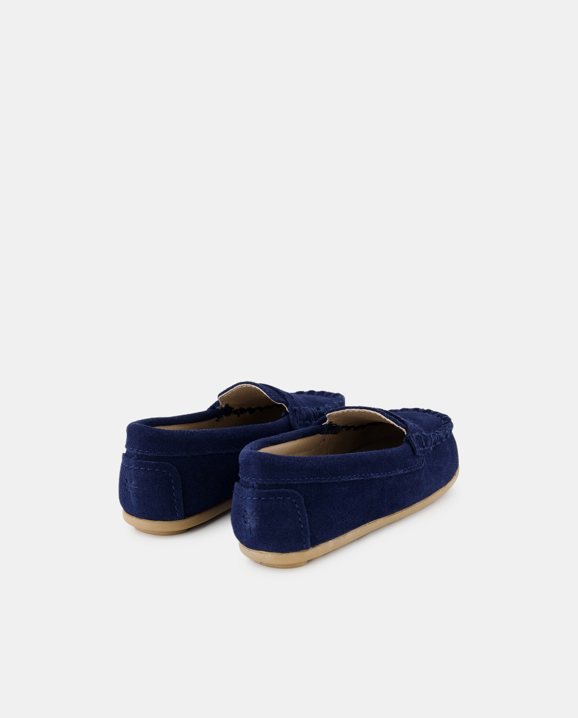 Mocasines de bebé niño en piel serraje con antifaz - Coconut El Corte Inglés - Azul marino Azul marino-3
