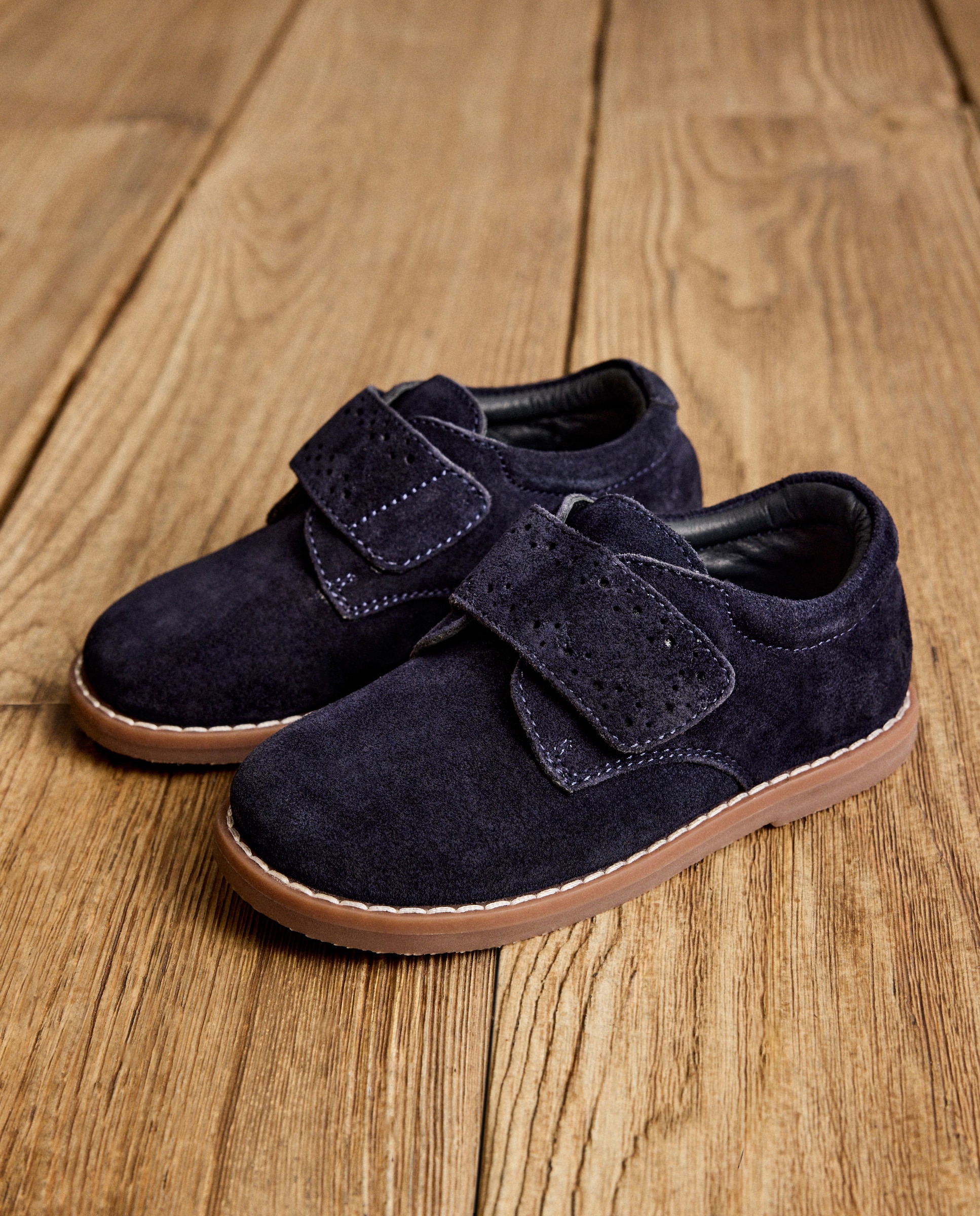 Bluchers de Croute com Velcro Azul-marinho-6