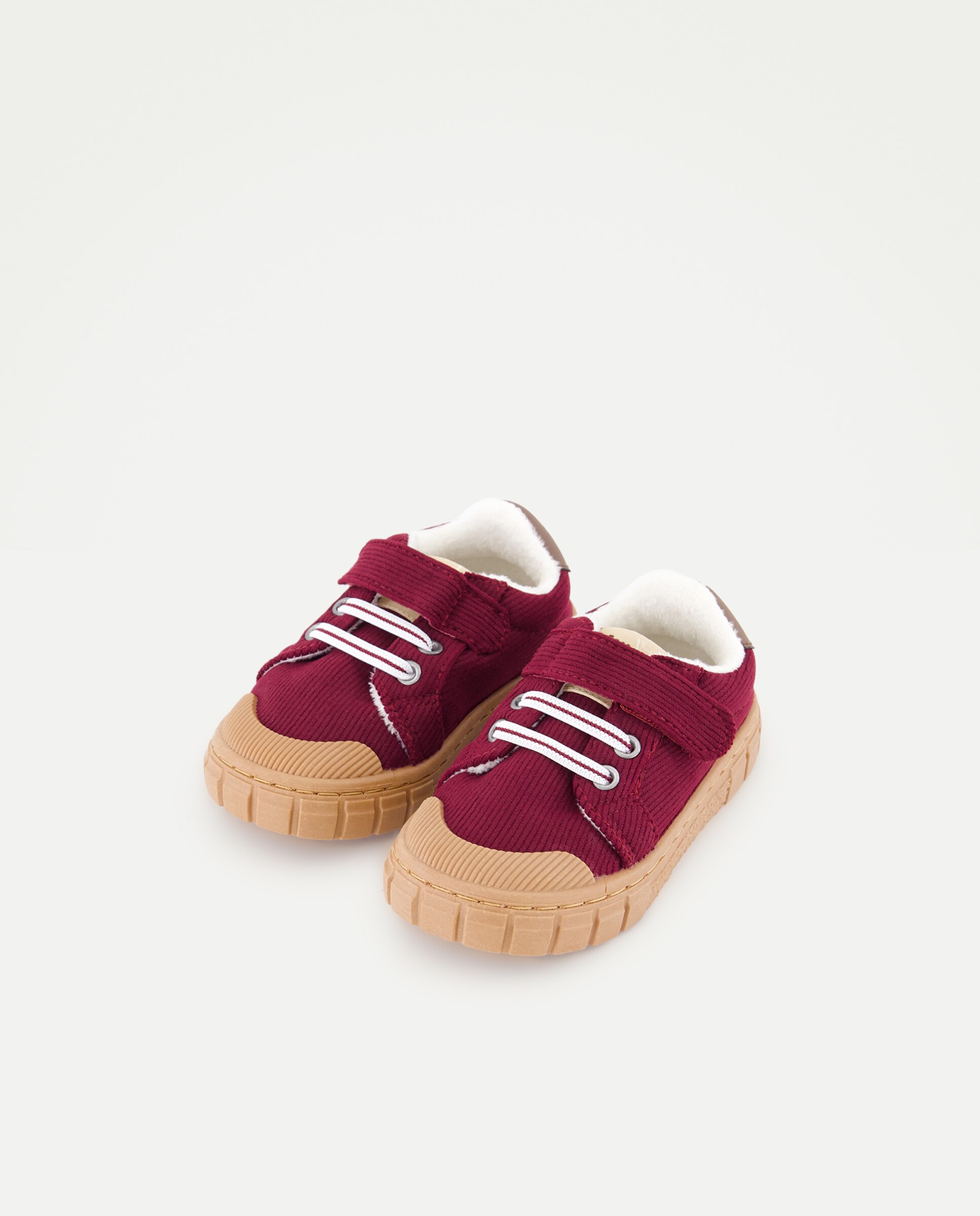 Zapatos de bebé niño con borreguito y cordón a contraste - Baby El Corte Inglés - Burdeos Burdeos-2