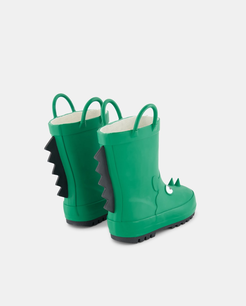 Galochas com Dinossauro Verde-3
