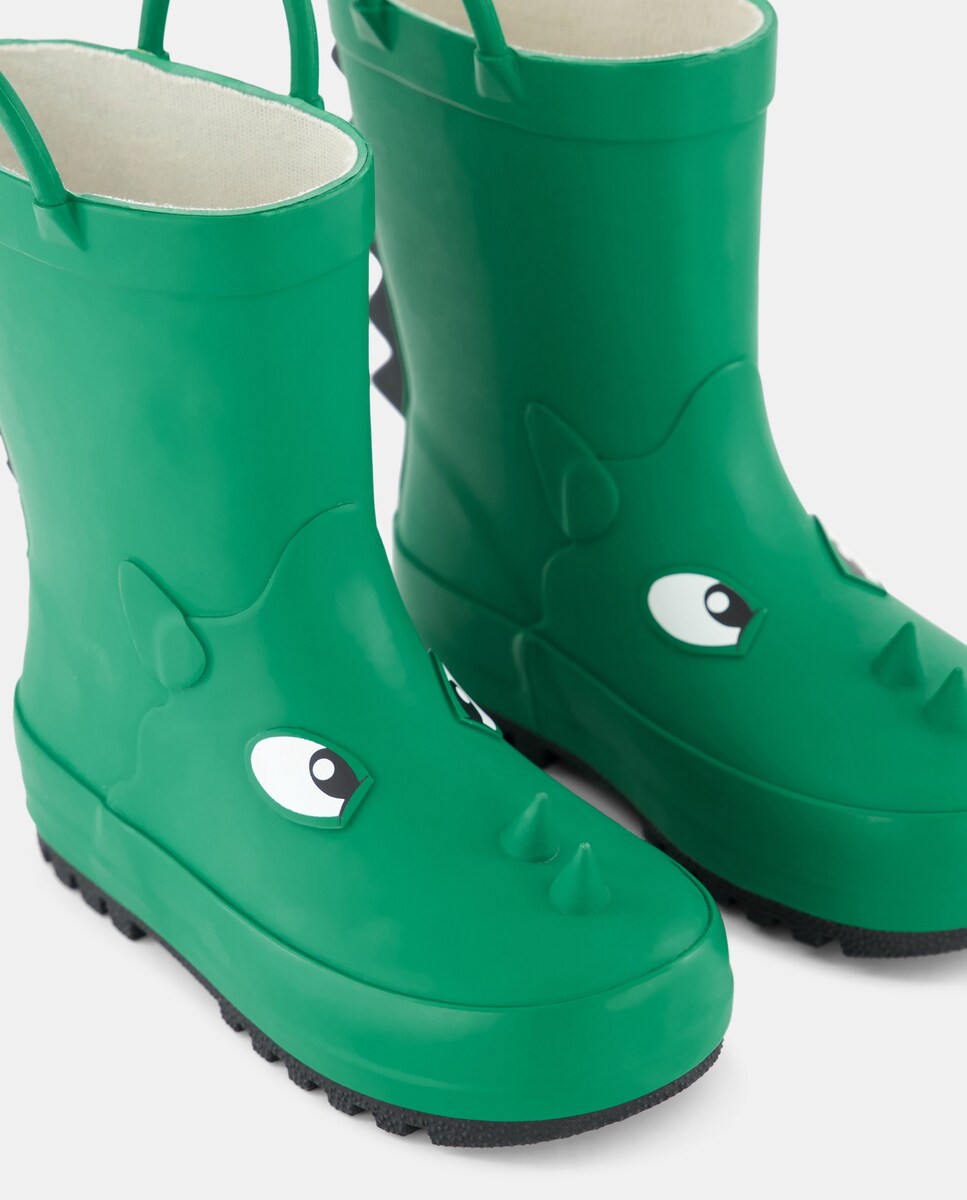 Galochas com Dinossauro Verde-5