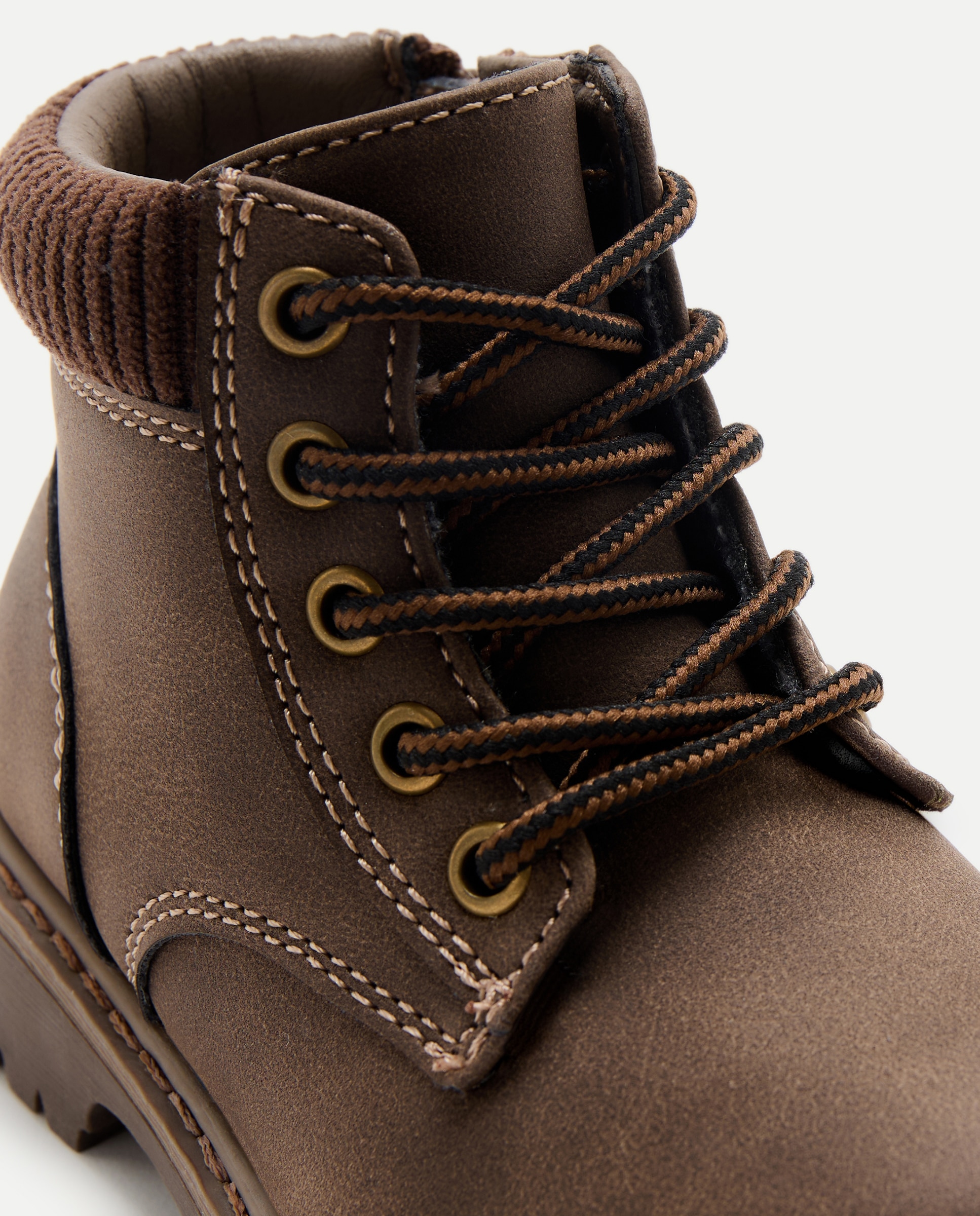 Botas tipo montaña de bebé con cordones - Baby El Corte Inglés - Marrón Marrón-5