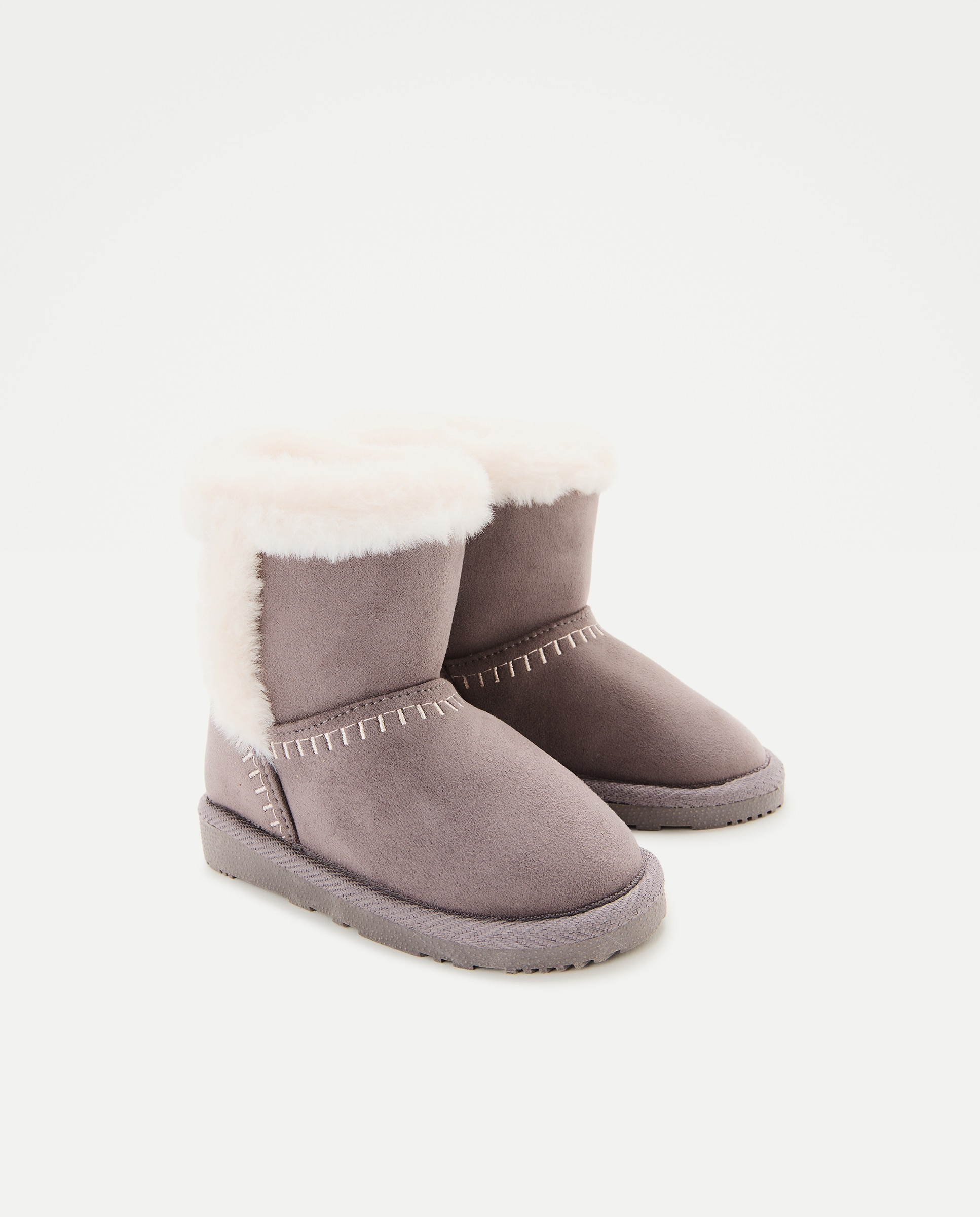 Bota australiana de bebé niño con cierre adherente - Baby El Corte Inglés - Gris claro Gris claro-2