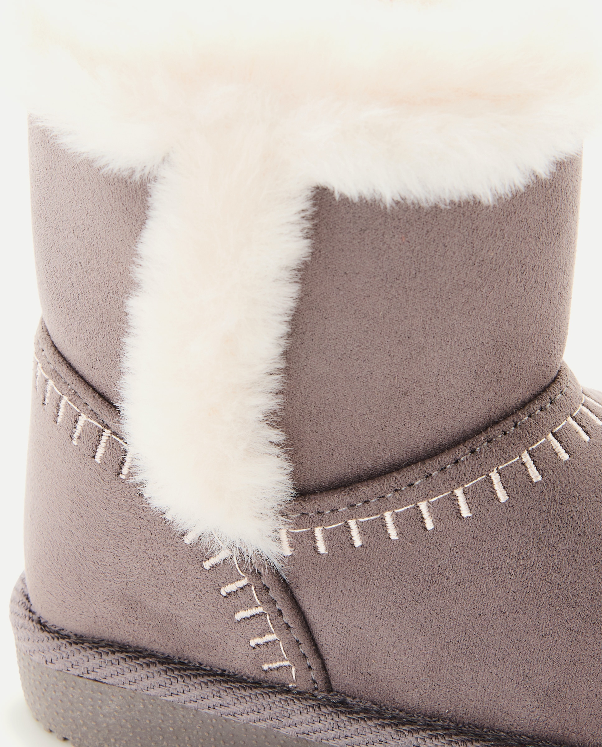 Bota australiana de bebé niño con cierre adherente - Baby El Corte Inglés - Gris claro Gris claro-5