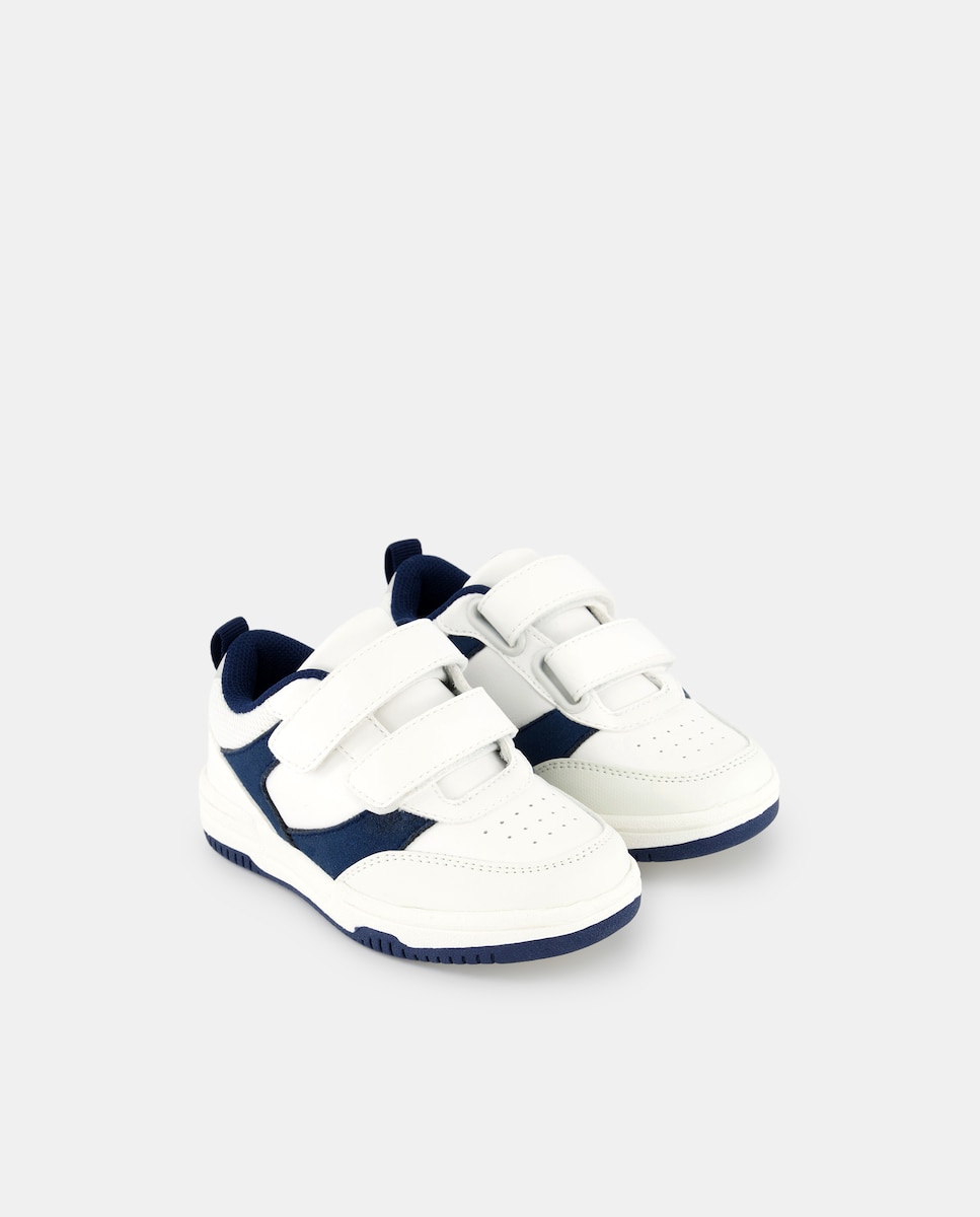 Sapatilhas Escolares Lisas de Bebé Azul-marinho-2