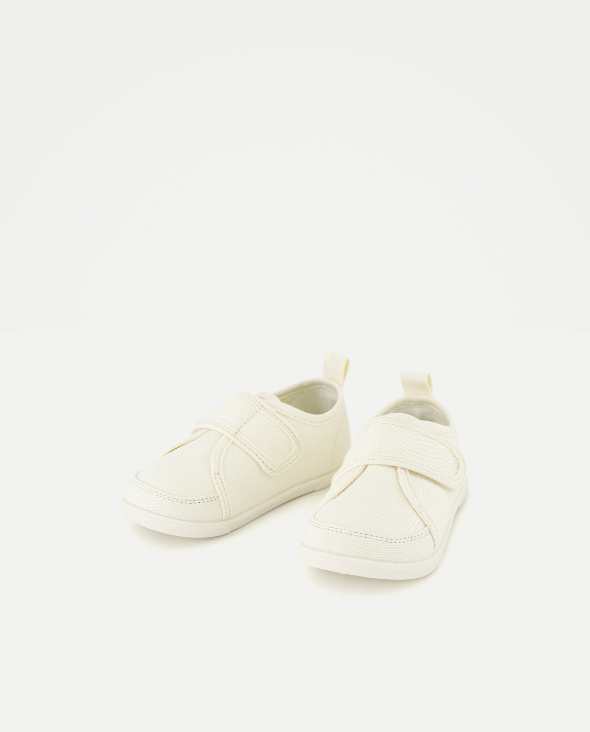 Pantufas de Bebé em Lona com Velcro Baby El Corte Inglés Branco-2