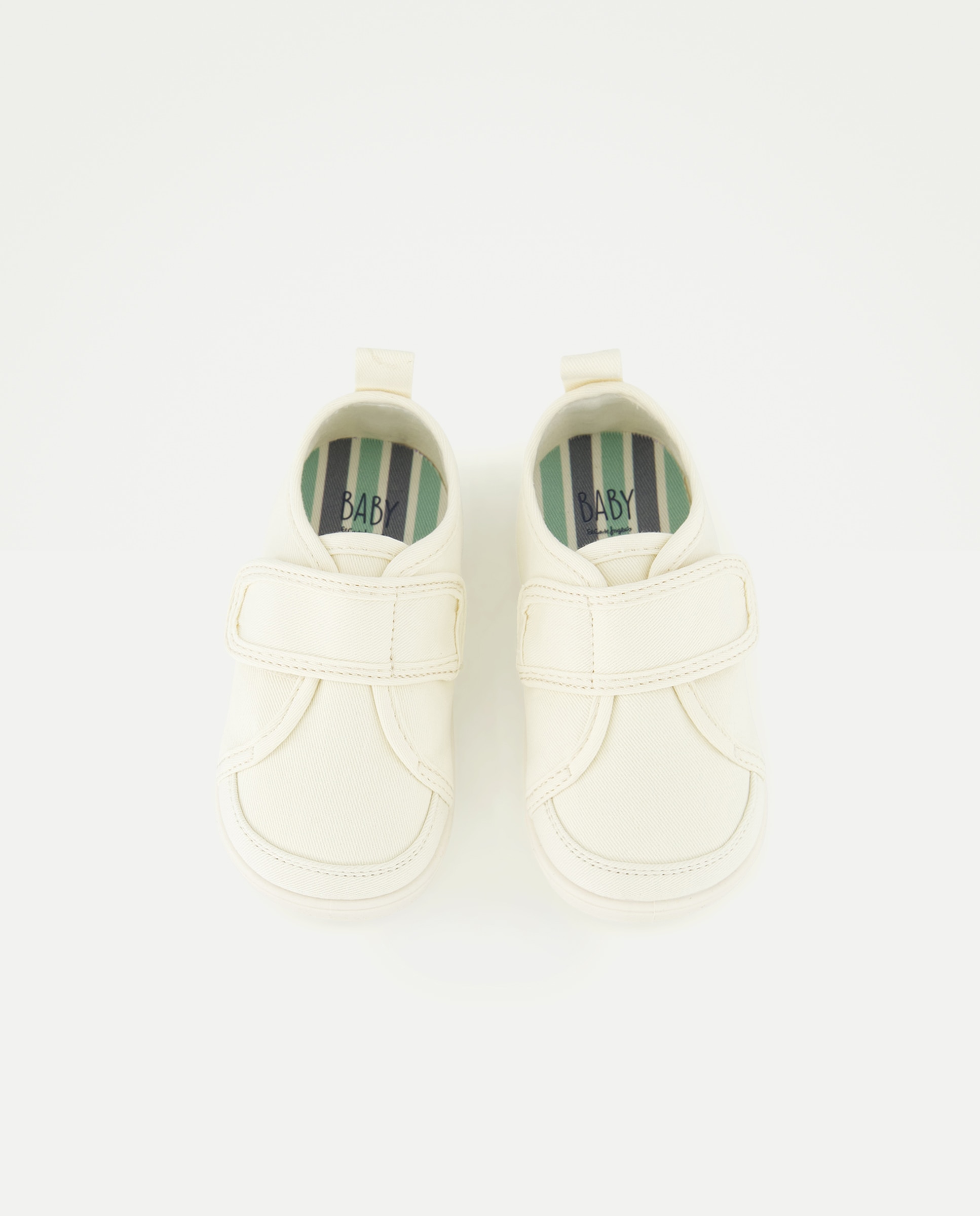 Pantufas de Bebé em Lona com Velcro Baby El Corte Inglés Branco-4