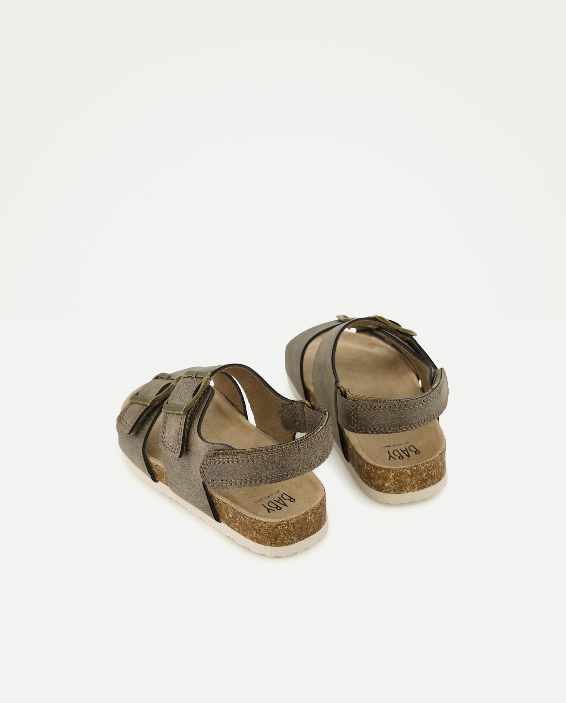 Sandálias de Bebé com Velcros Baby El Corte Inglés 520 Caqui-3