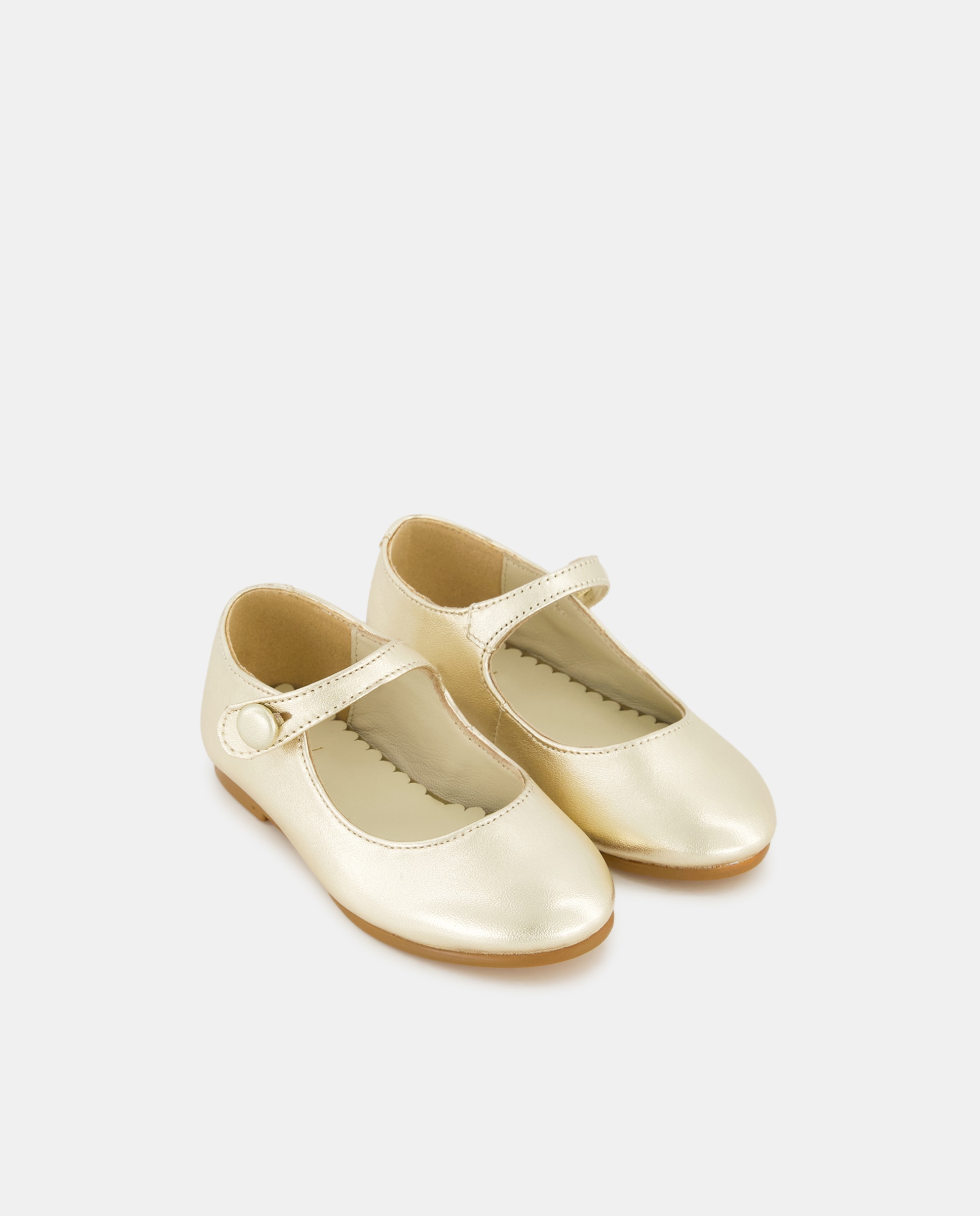 Sapatos de Presilha de Bebé em Pele Tipo Napa Coconut El Corte Inglés Ouro-2
