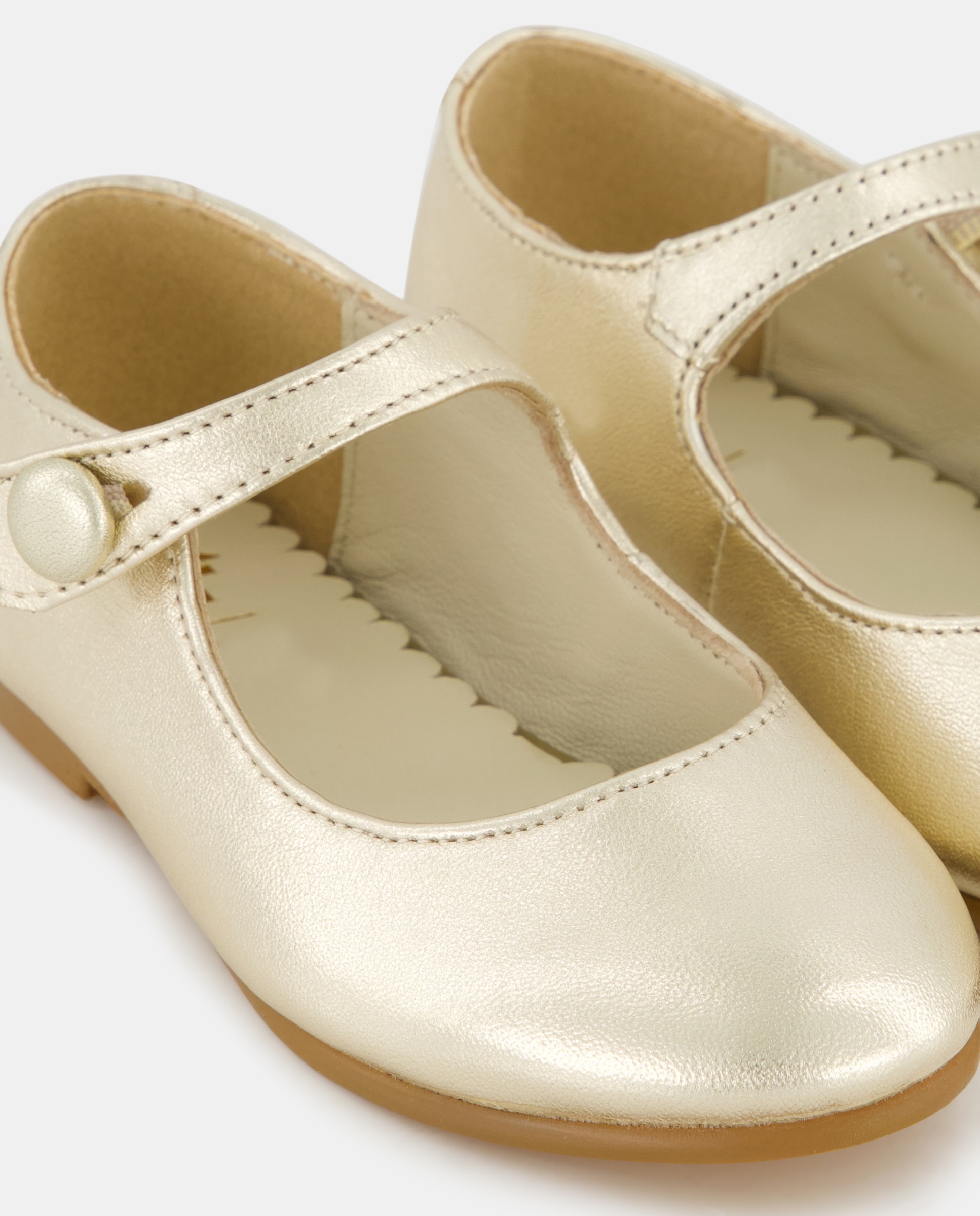 Sapatos de Presilha de Bebé em Pele Tipo Napa Coconut El Corte Inglés Ouro-5