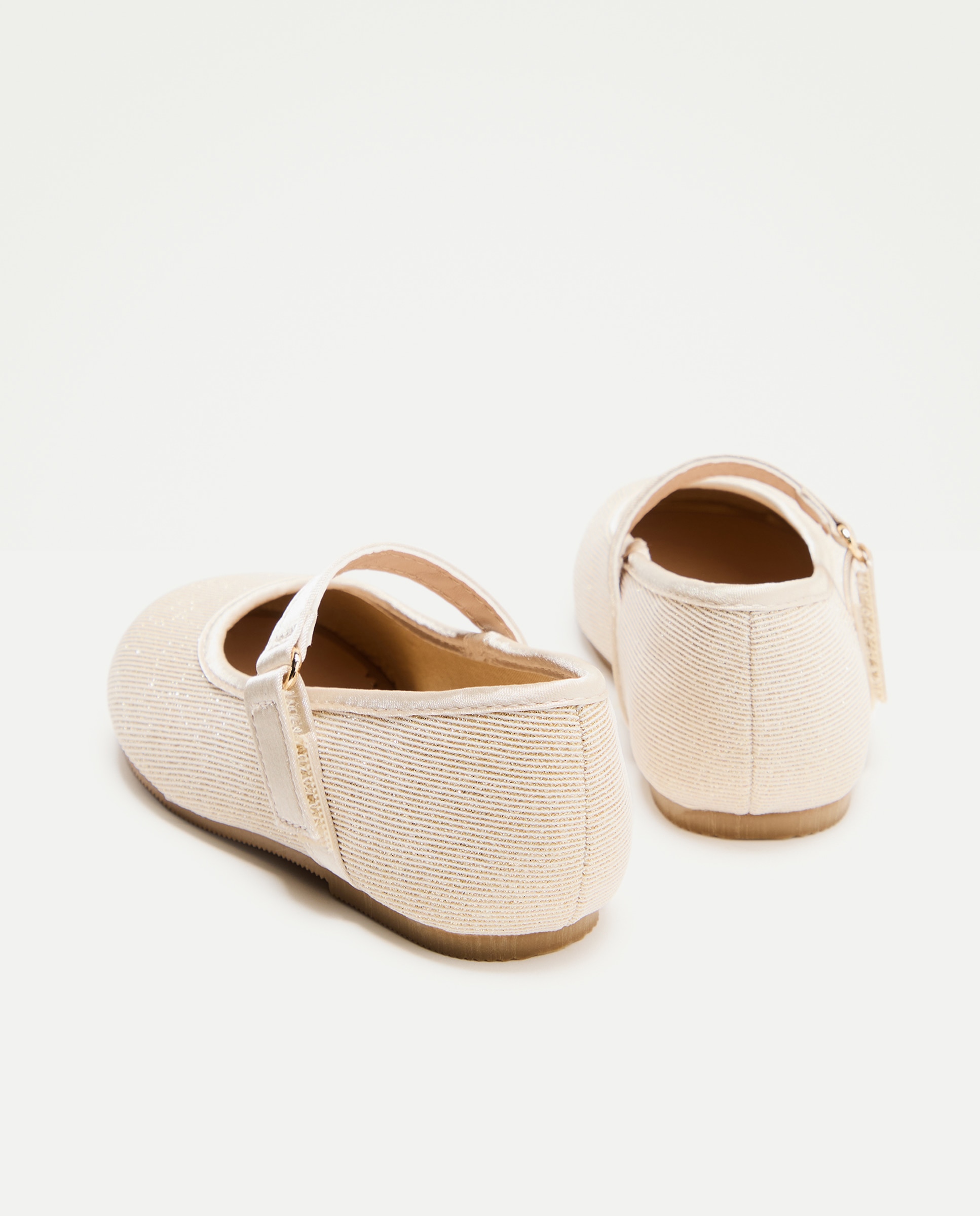 Sapatos de Presilha de Bebé com Glitter Fino e Biqueira Redonda Baby El Corte Inglés 390 Ouro-3