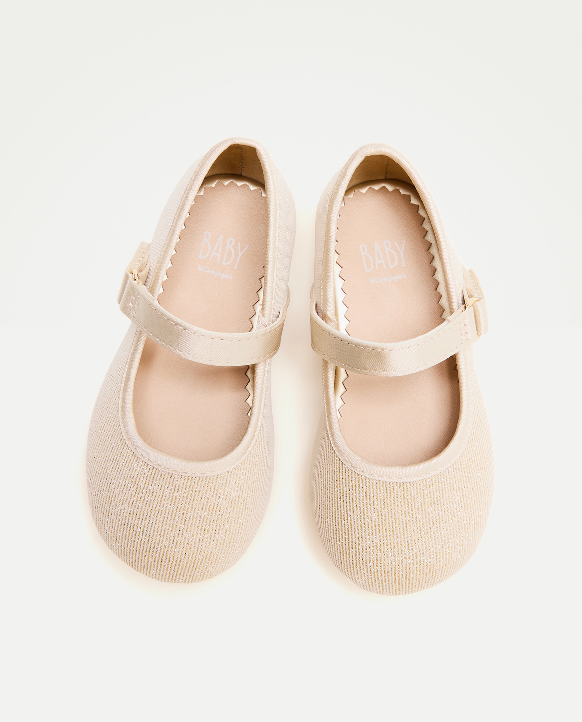 Sapatos de Presilha de Bebé com Glitter Fino e Biqueira Redonda Baby El Corte Inglés 390 Ouro-4