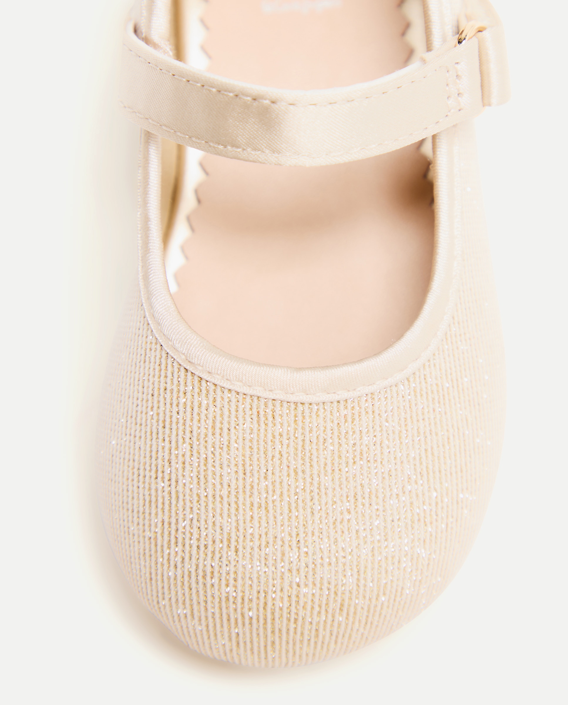 Sapatos de Presilha de Bebé com Glitter Fino e Biqueira Redonda Baby El Corte Inglés 390 Ouro-5