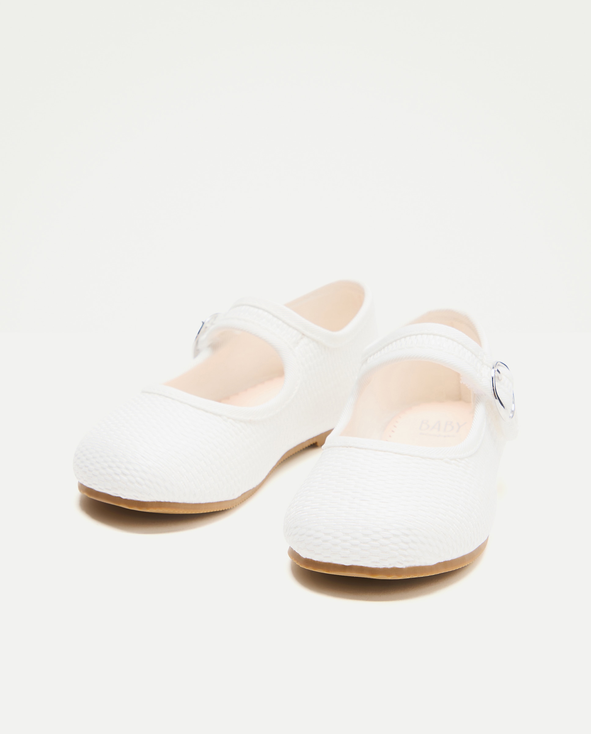 Sapatos de Presilha de Bebé em Têxtil com Velcro, Fivela e Biqueira Redonda Baby El Corte Inglés Branco-2