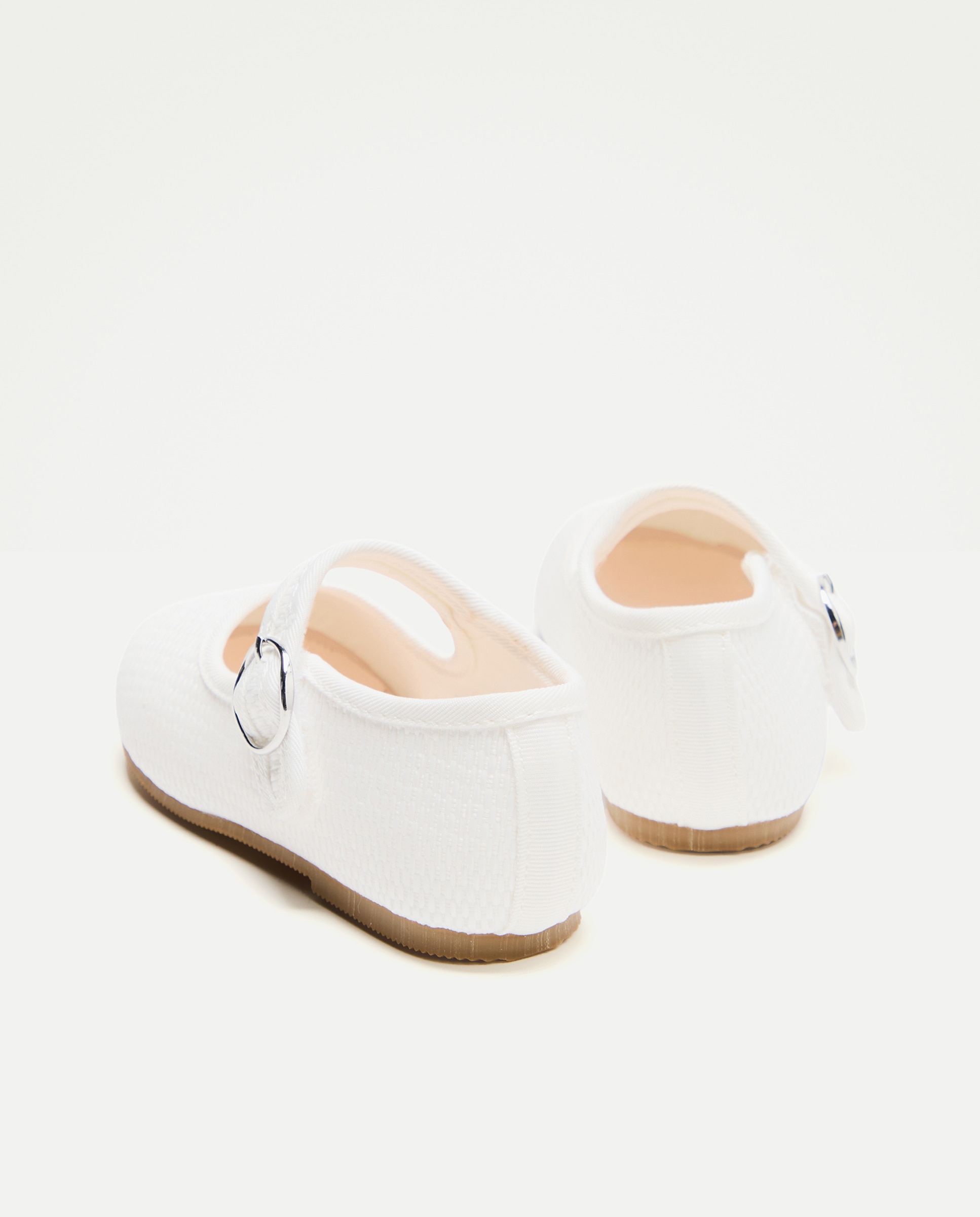 Sapatos de Presilha de Bebé em Têxtil com Velcro, Fivela e Biqueira Redonda Baby El Corte Inglés Branco-3