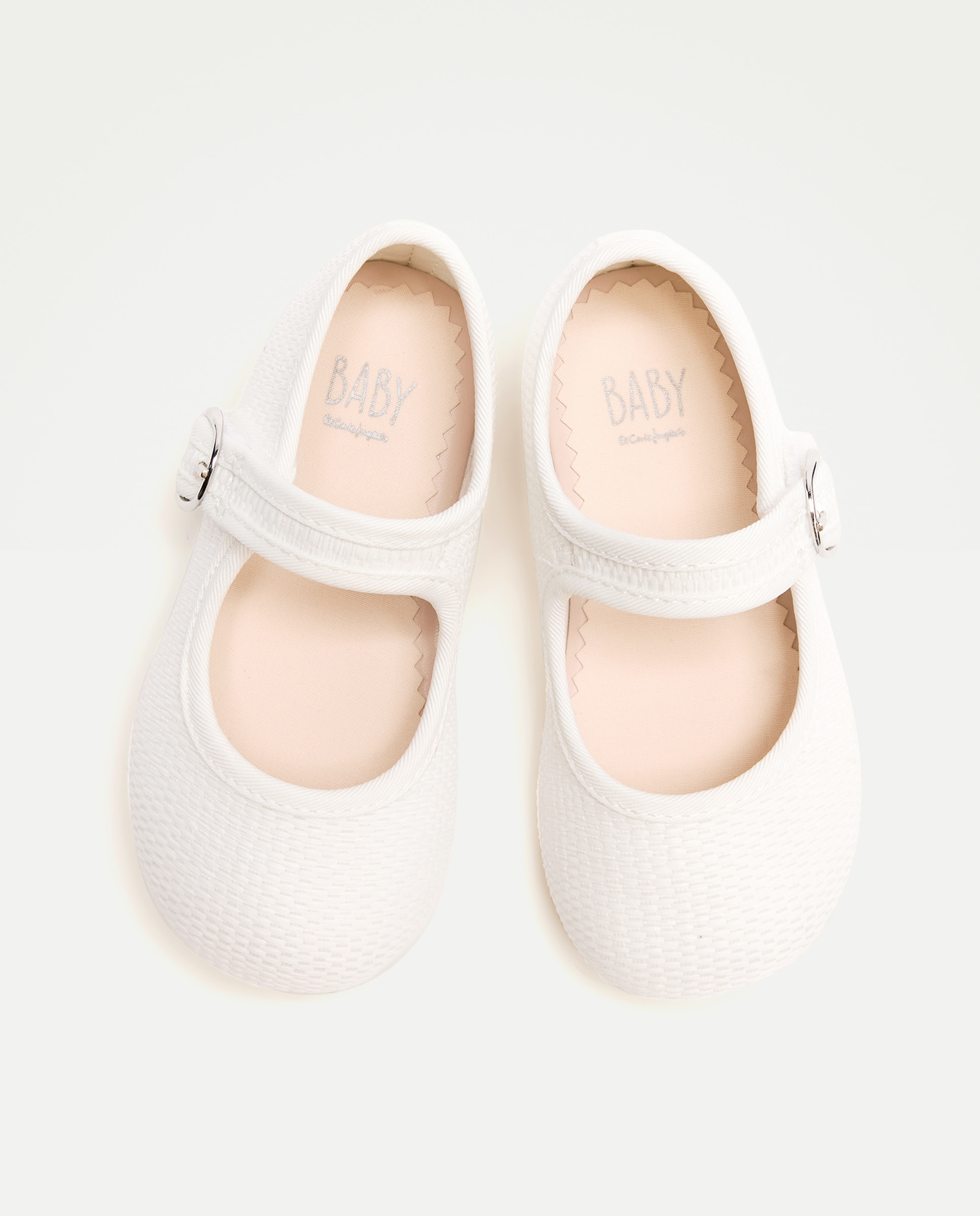 Sapatos de Presilha de Bebé em Têxtil com Velcro, Fivela e Biqueira Redonda Baby El Corte Inglés Branco-4