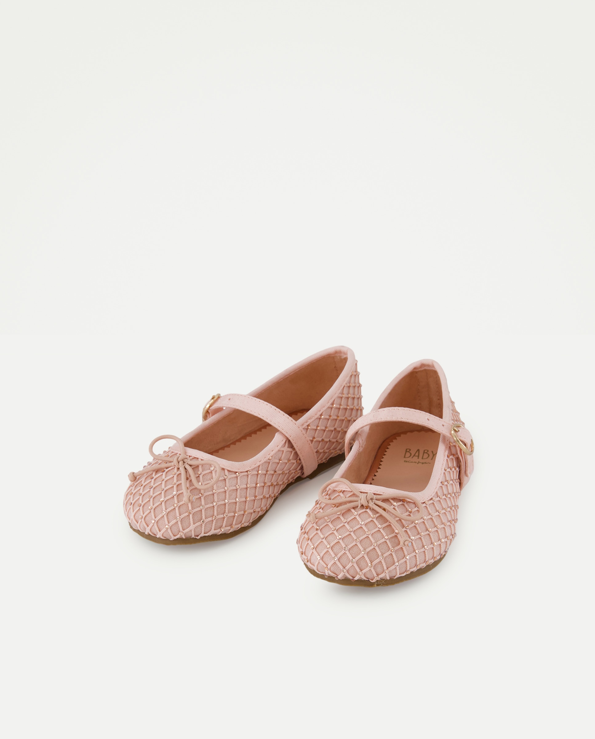 Sapatos de Presilha com Cristais 200 Rosa-2