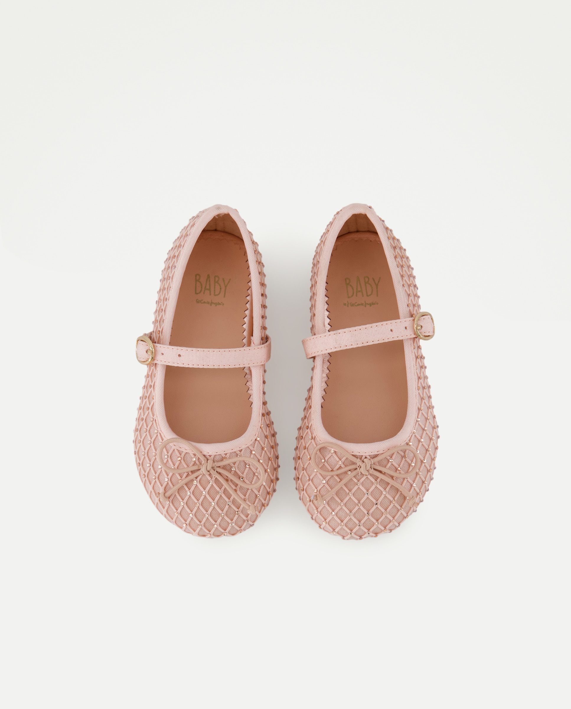 Sapatos de Presilha com Cristais 200 Rosa-4
