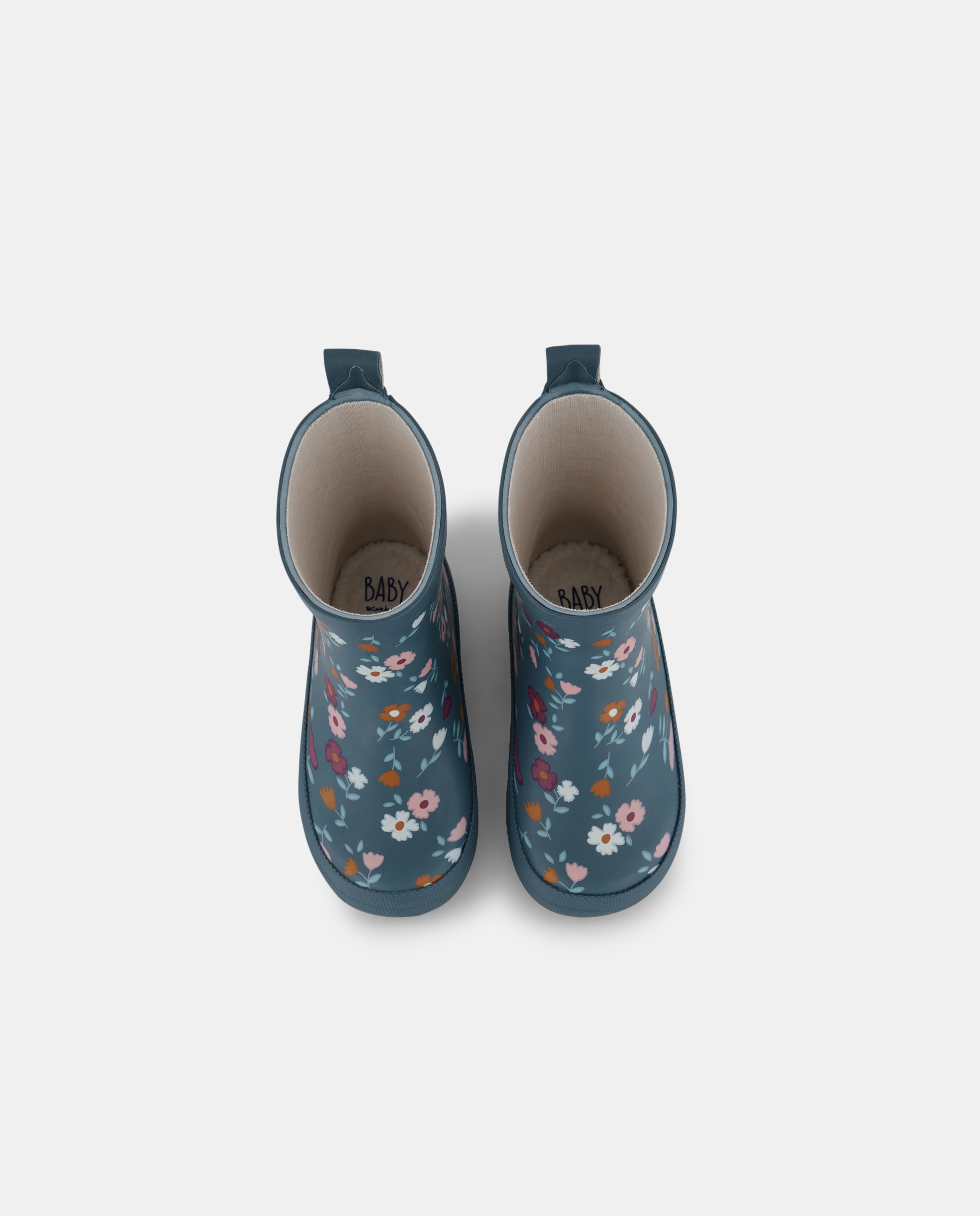 Galochas Baixas com Estampado Floral Verde-4