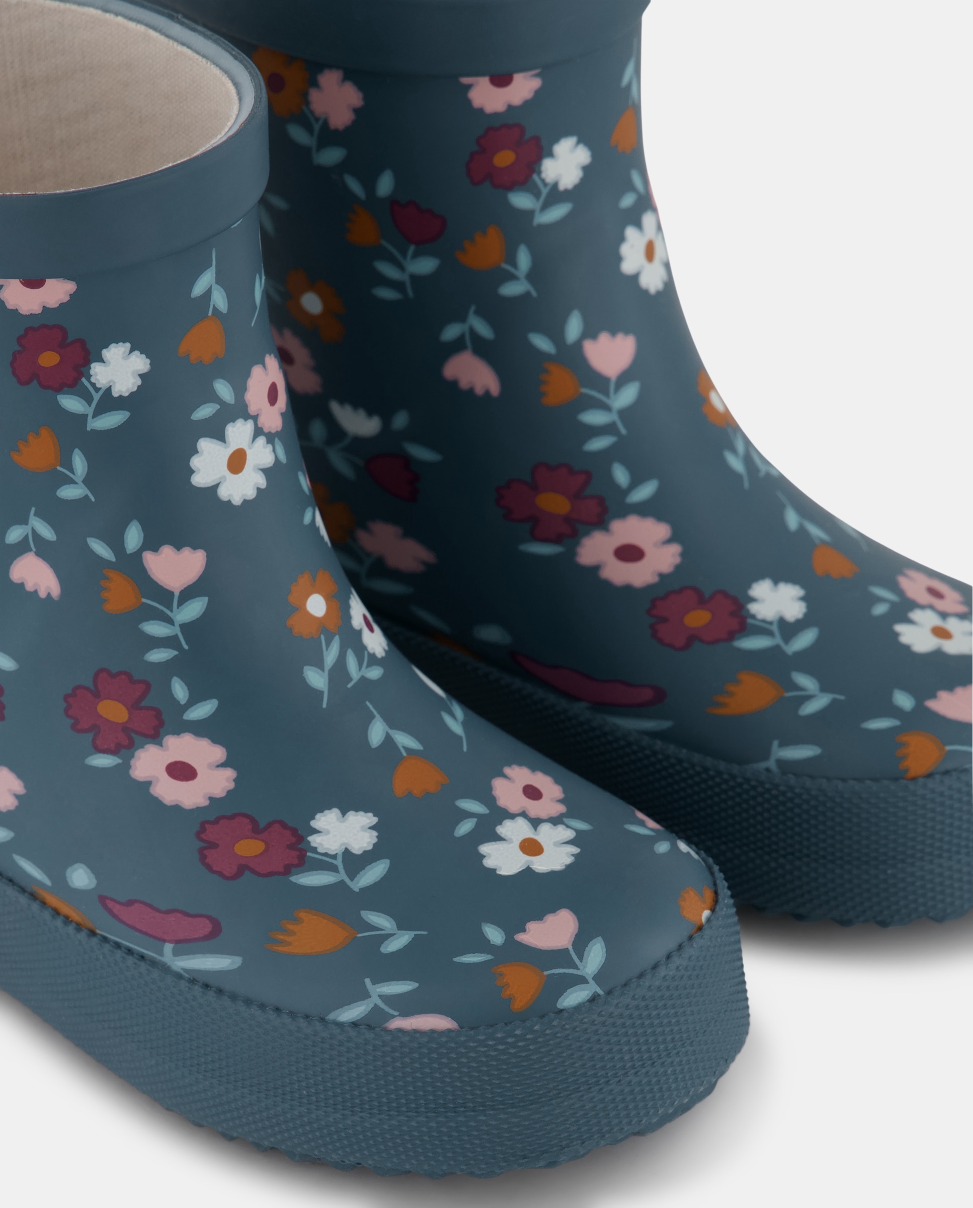 Galochas Baixas com Estampado Floral Verde-5