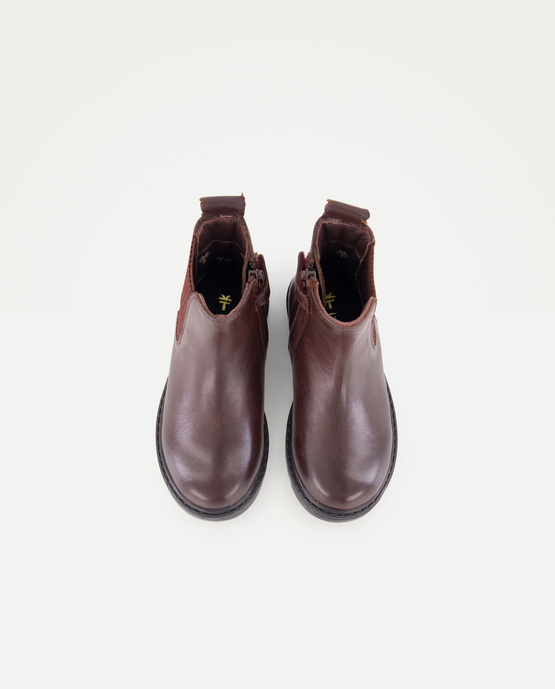 Botins Chelsea em Pele 291 Beringela-4