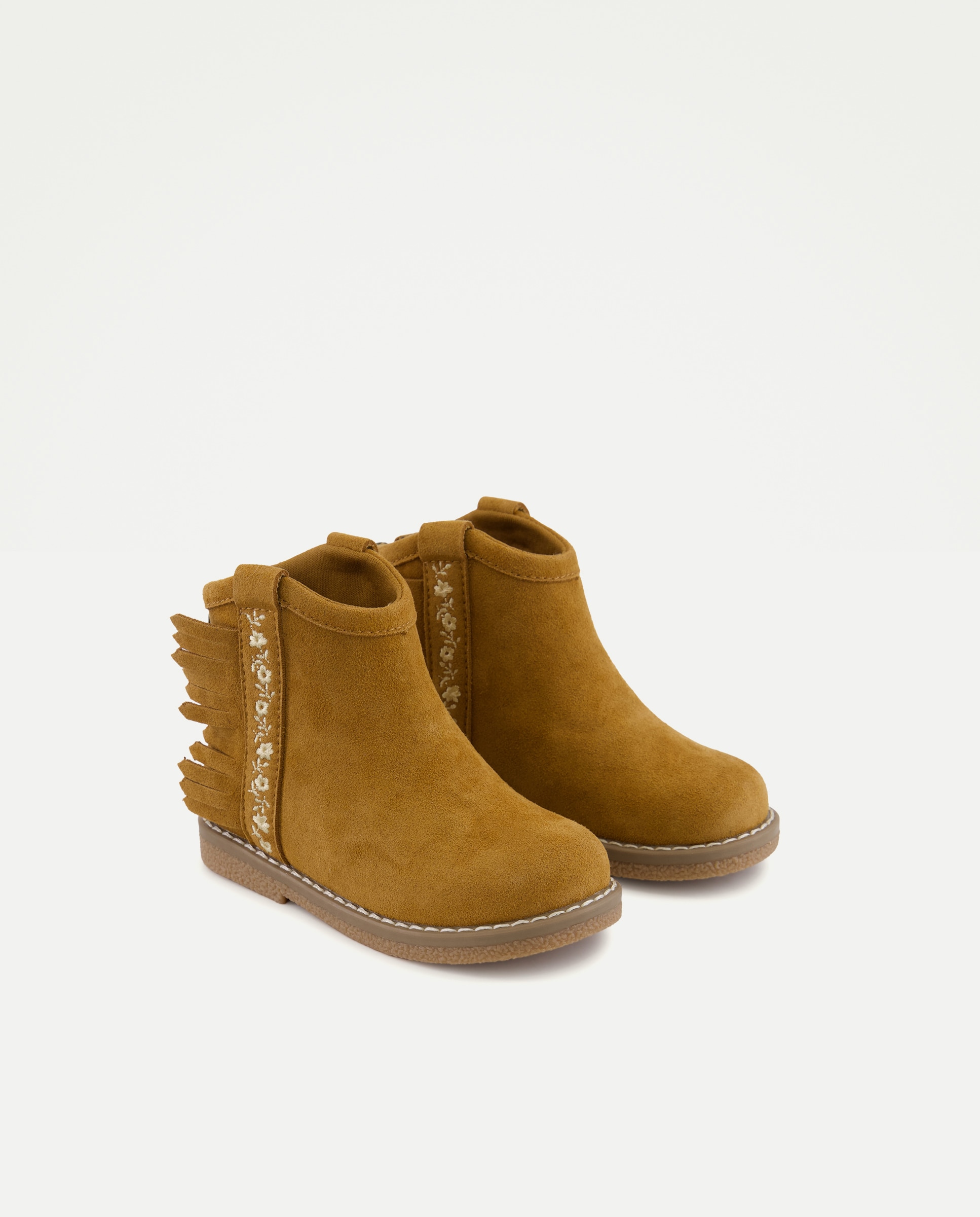 Imagen 2 de Botas chelsea de bebé niña con serraje y flecos - Baby El Corte Inglés - 730 Camel 730 Camel