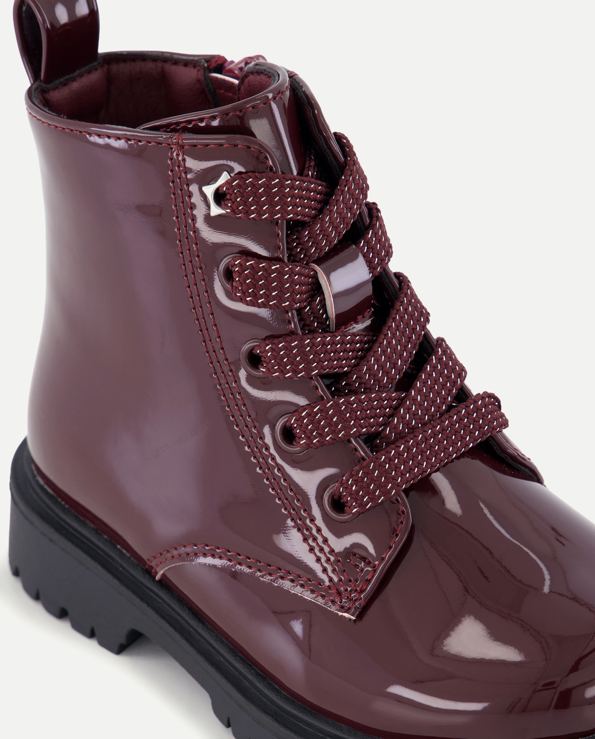Botas de Bebé com Verniz Bordeaux-5