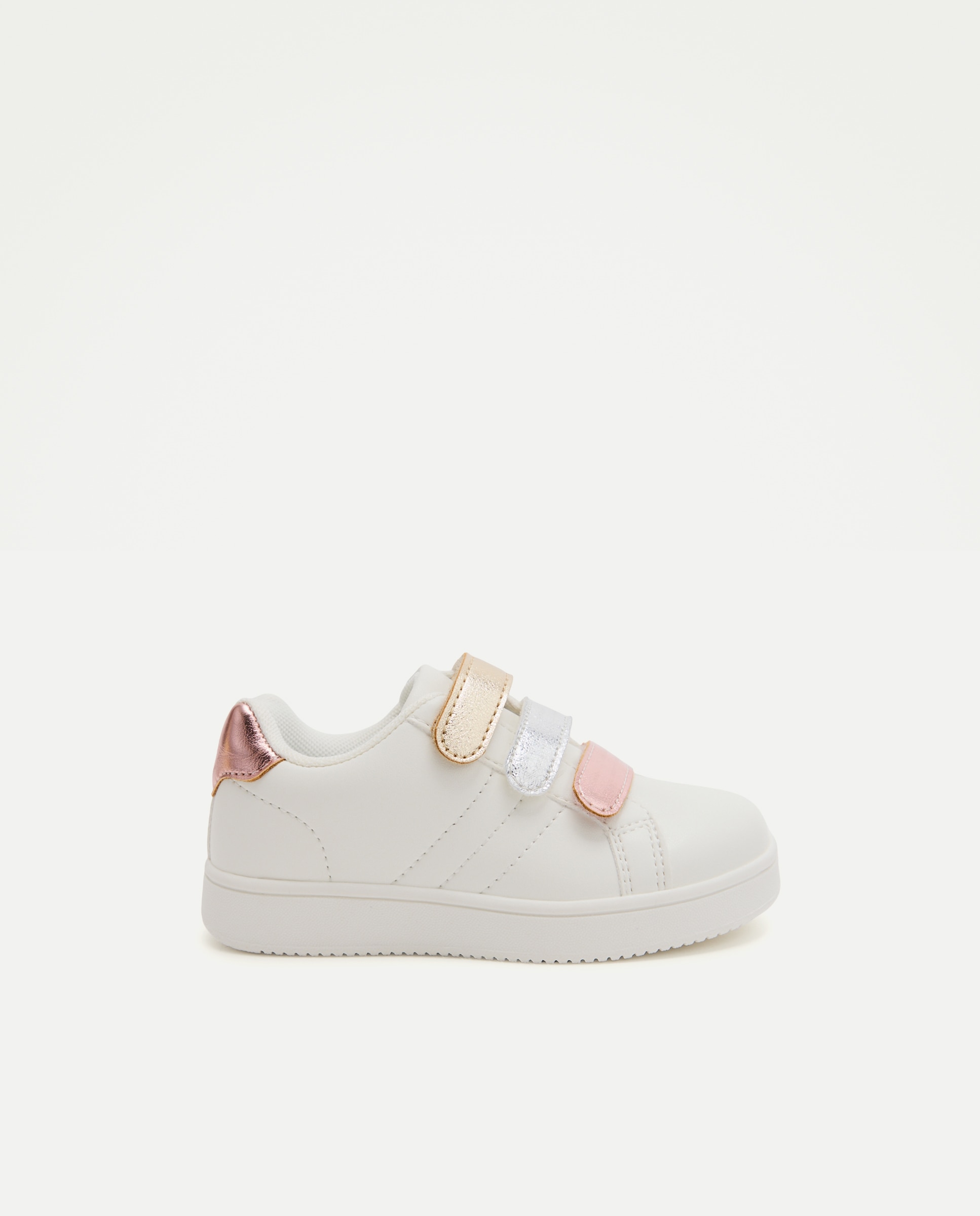 Sapatilhas de Bebé com Três Velcros e Biqueira Redonda Baby El Corte Inglés 200 Rosa-1
