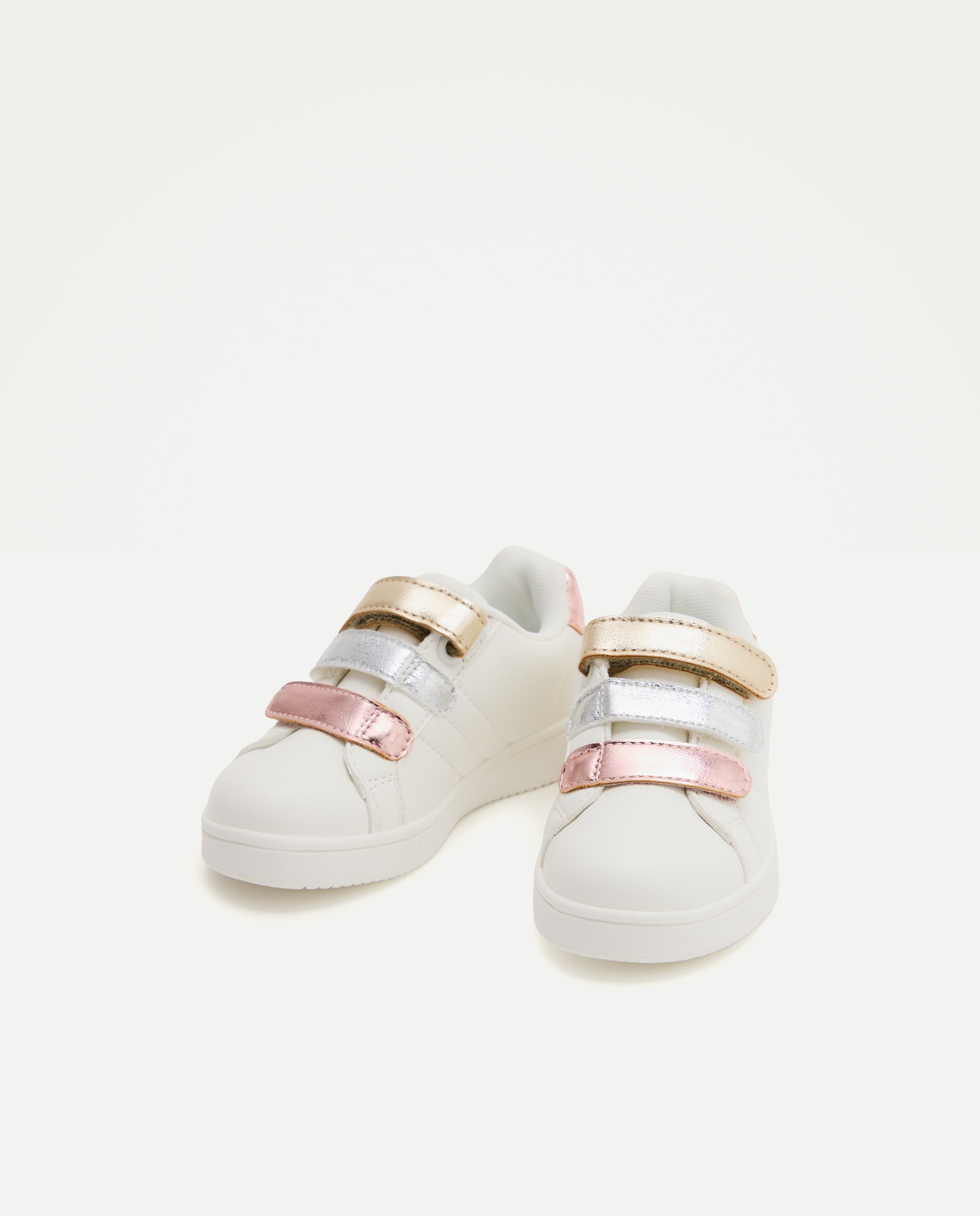 Sapatilhas de Bebé com Três Velcros e Biqueira Redonda Baby El Corte Inglés 200 Rosa-2