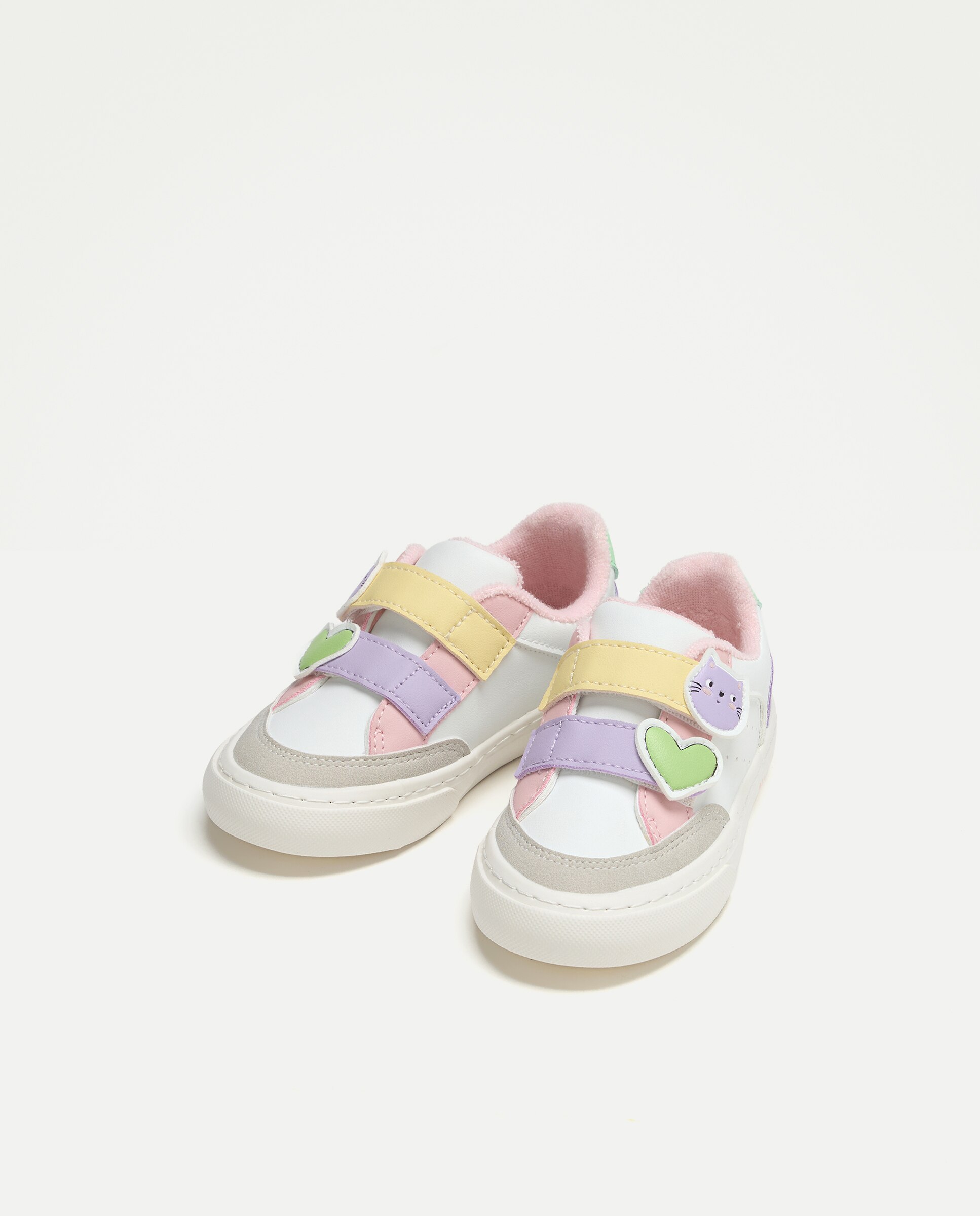 Sapatilhas de Bebé com Glitter de Corações Baby El Corte Inglés Branco-2