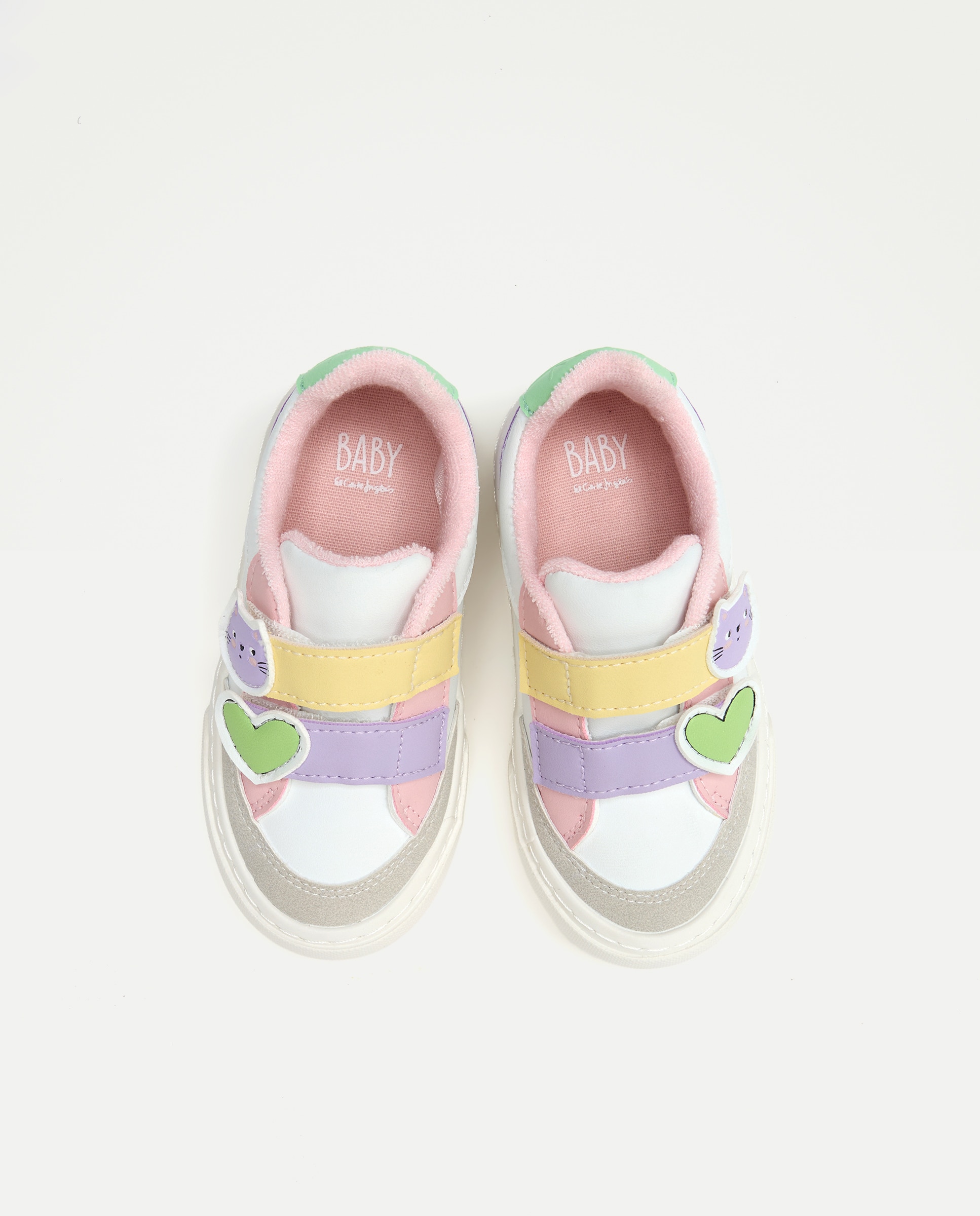 Sapatilhas de Bebé com Glitter de Corações Baby El Corte Inglés Branco-4