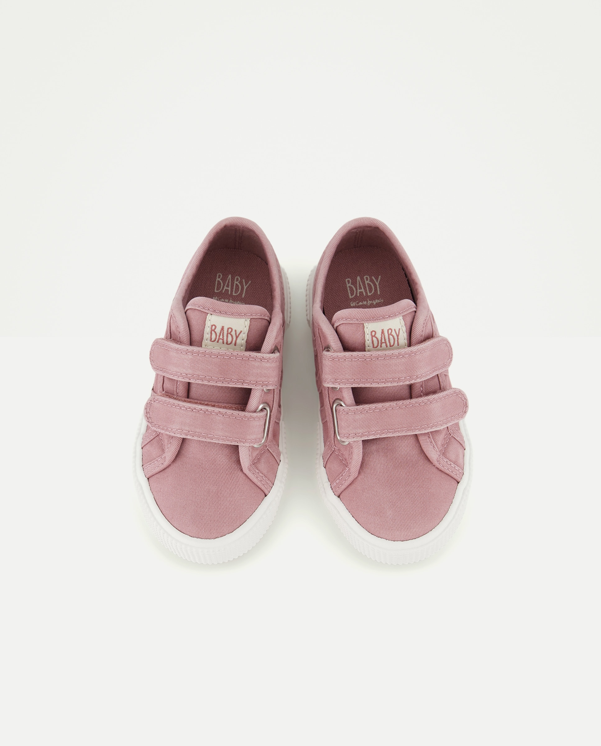 Sapatilhas de Lona de Bebé com Velcro Baby El Corte Inglés 200 Rosa-4
