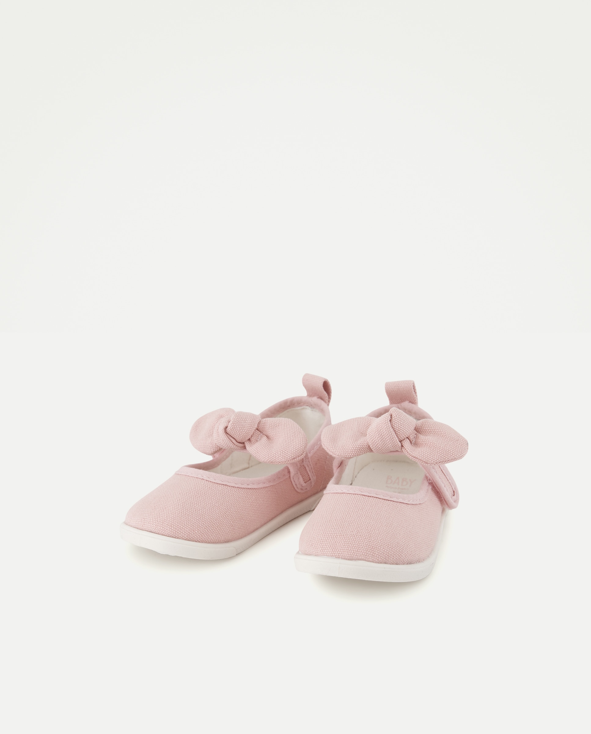 Sapatilhas de Lona de Bebé Tipo Sapatos de Presilha com Laço Baby El Corte Inglés 200 Rosa-2