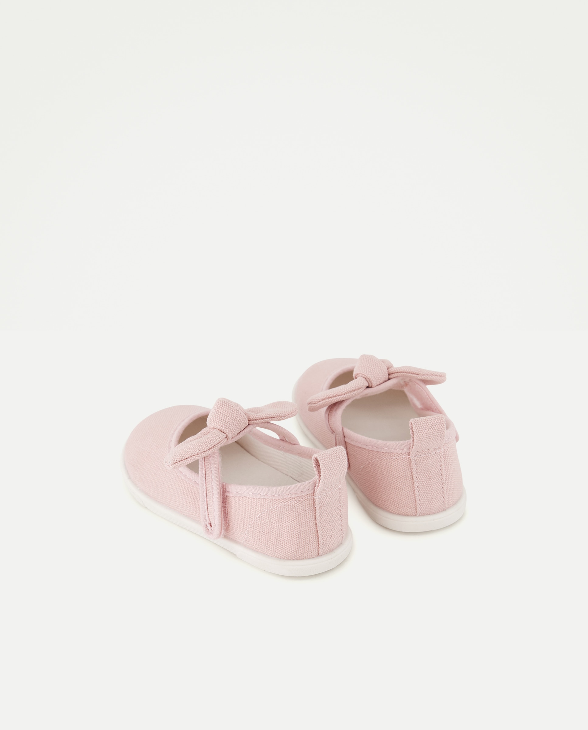 Sapatilhas de Lona de Bebé Tipo Sapatos de Presilha com Laço Baby El Corte Inglés 200 Rosa-3