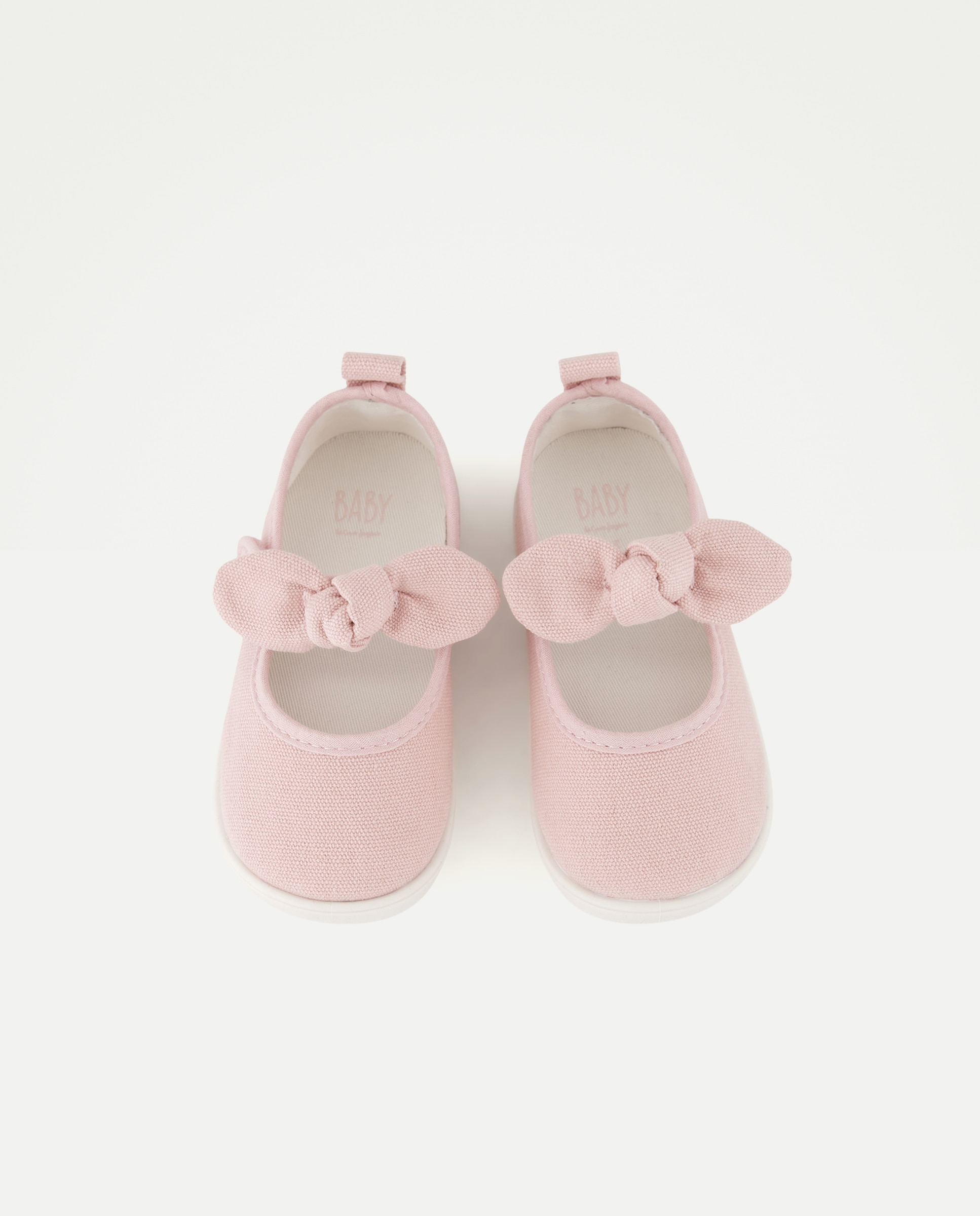 Sapatilhas de Lona de Bebé Tipo Sapatos de Presilha com Laço Baby El Corte Inglés 200 Rosa-4