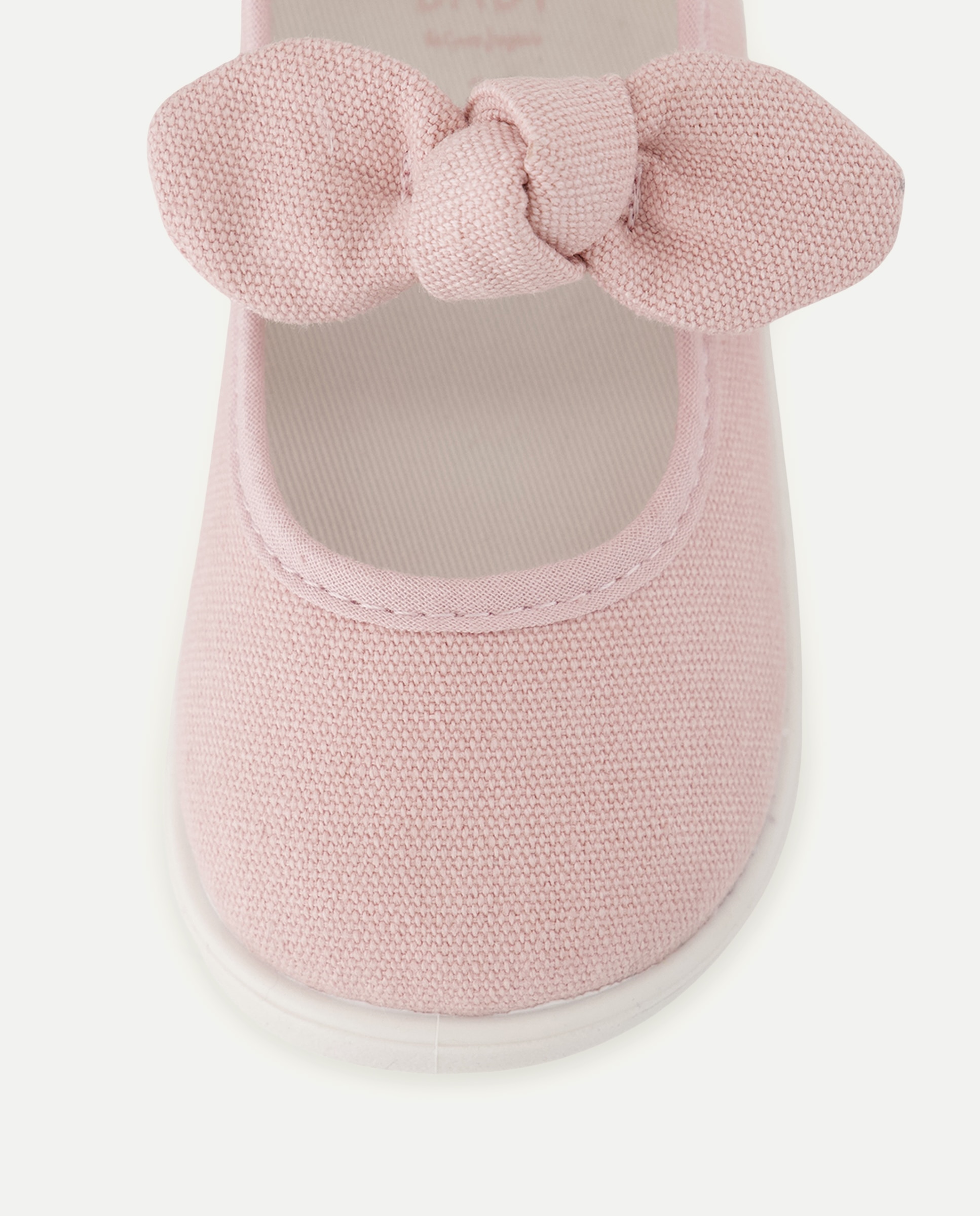 Sapatilhas de Lona de Bebé Tipo Sapatos de Presilha com Laço Baby El Corte Inglés 200 Rosa-5