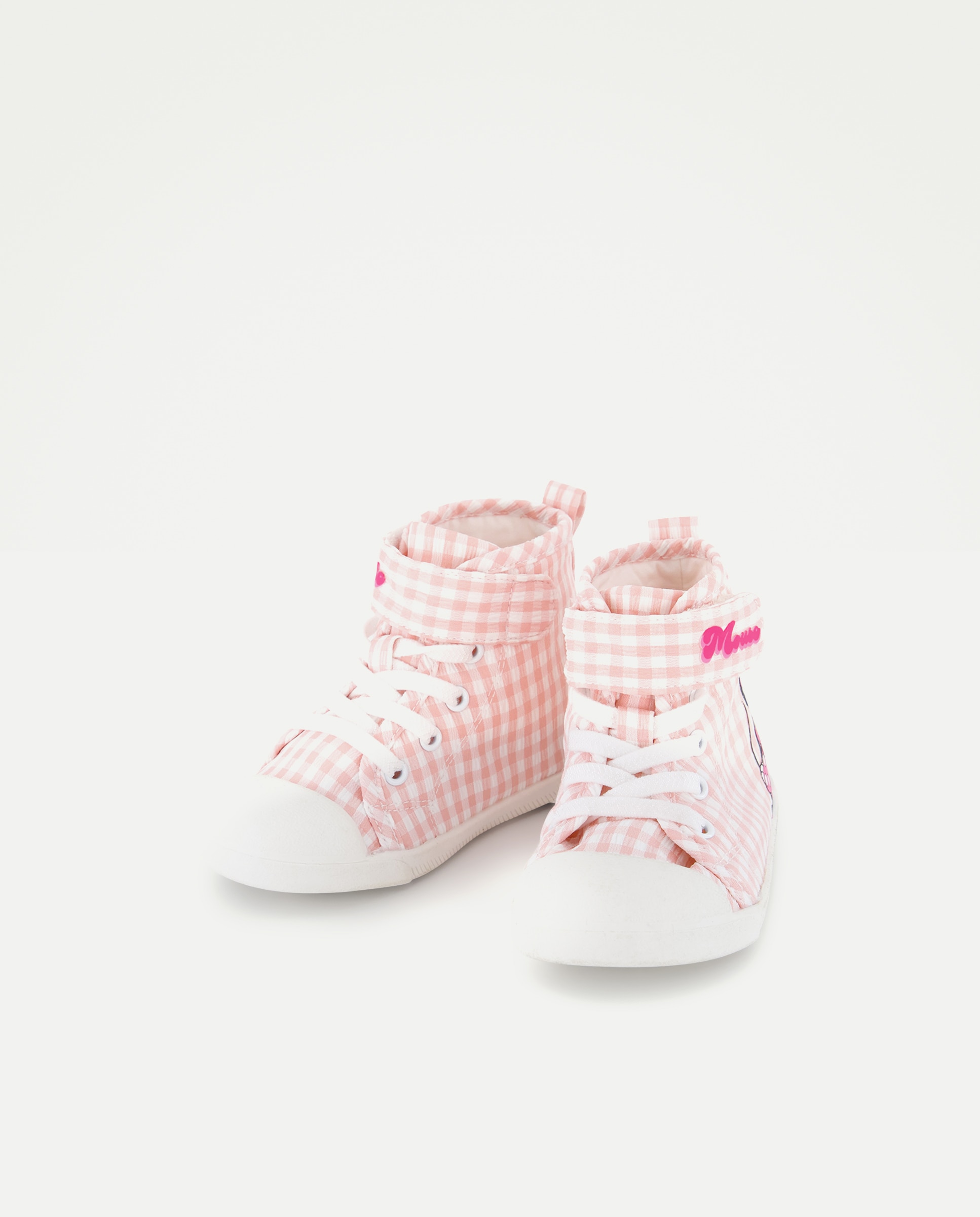 Botas de Lona Vichy com Velcro e Atacadores Baby El Corte Inglés 200 Rosa-2