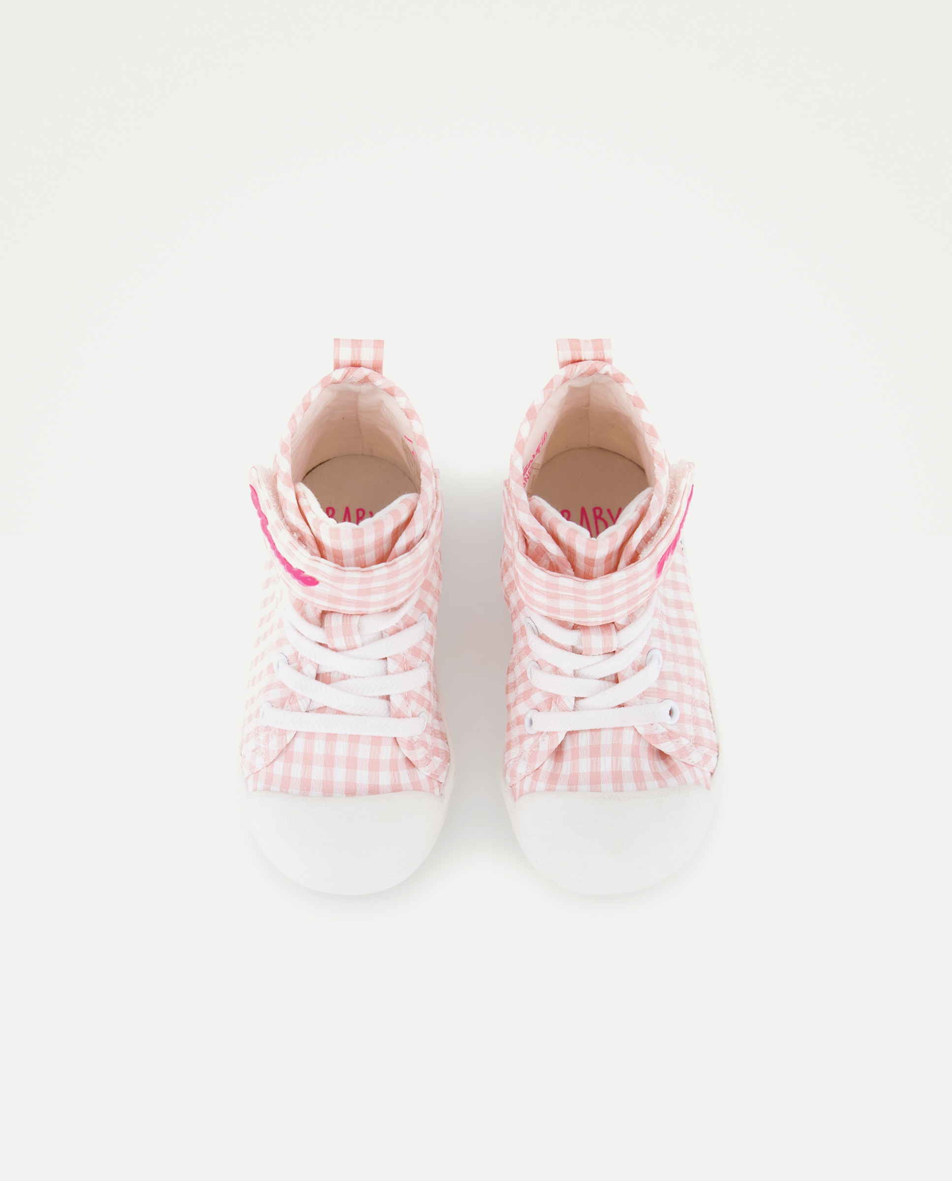 Botas de Lona Vichy com Velcro e Atacadores Baby El Corte Inglés 200 Rosa-4
