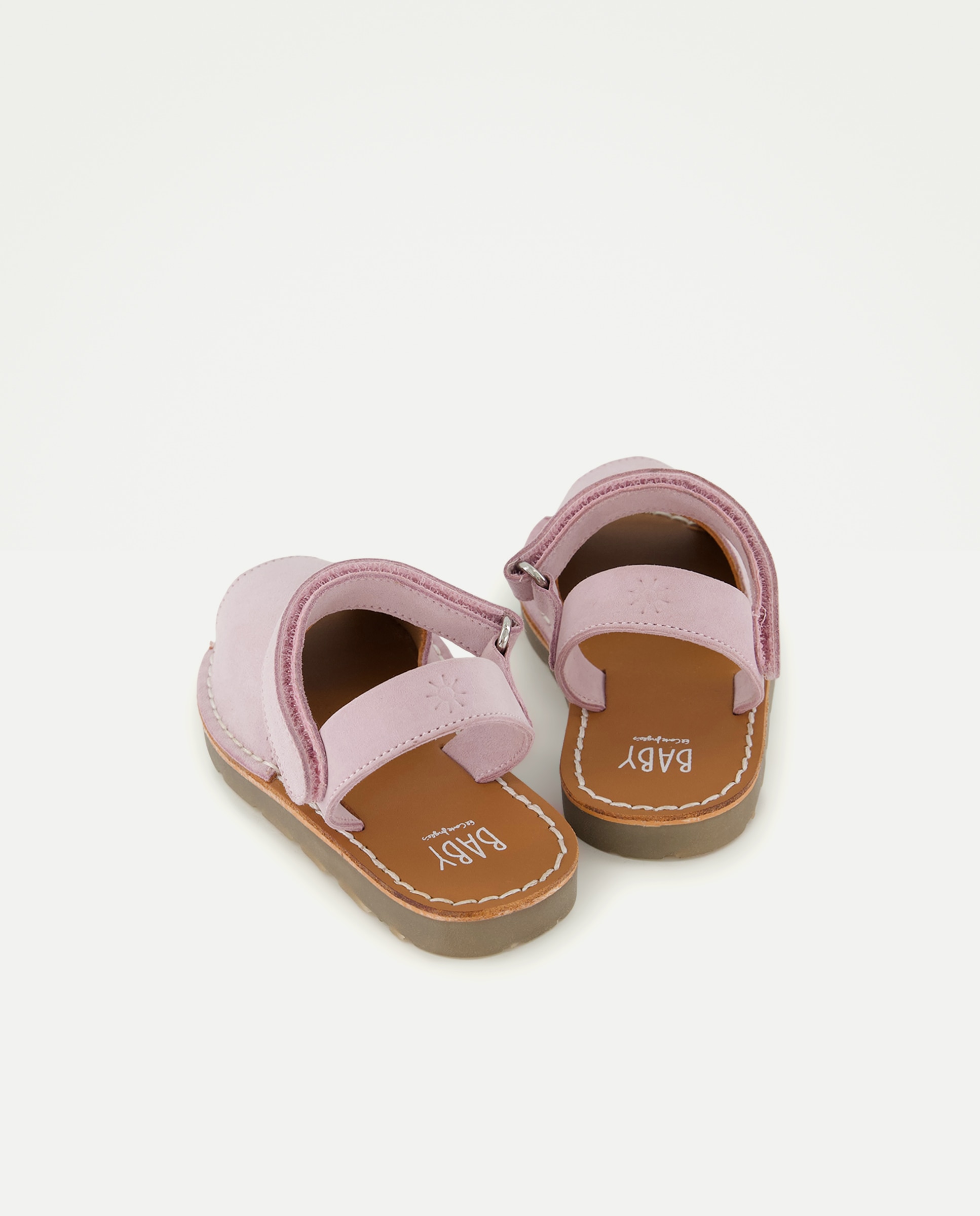 Sandálias Estilo Menorquinas de Bebé em Pele Tipo Camurça Baby El Corte Inglés 200 Rosa-3