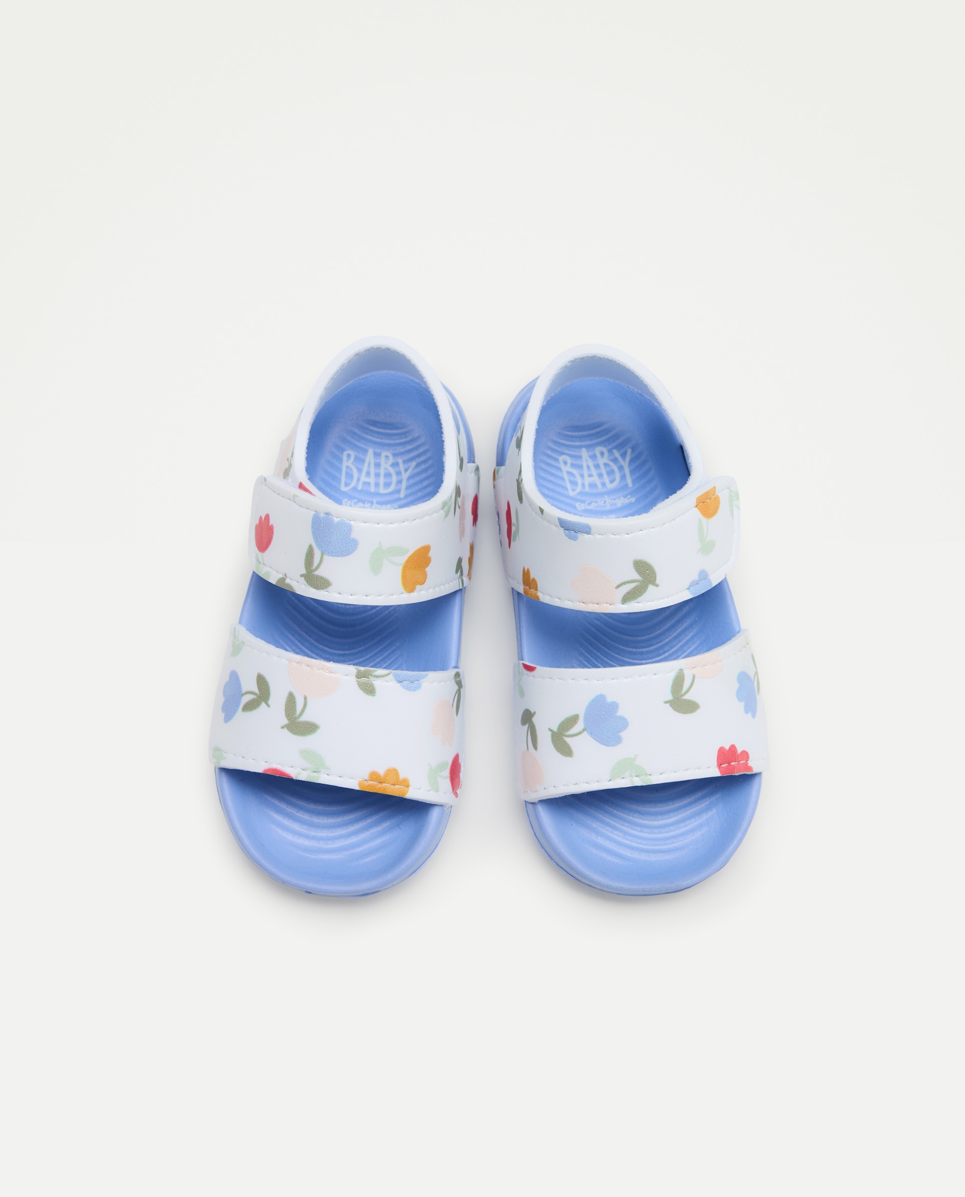 Sandálias de Banho Abertas de Bebé com Estampado Floral Baby El Corte Inglés 400 Azul-4