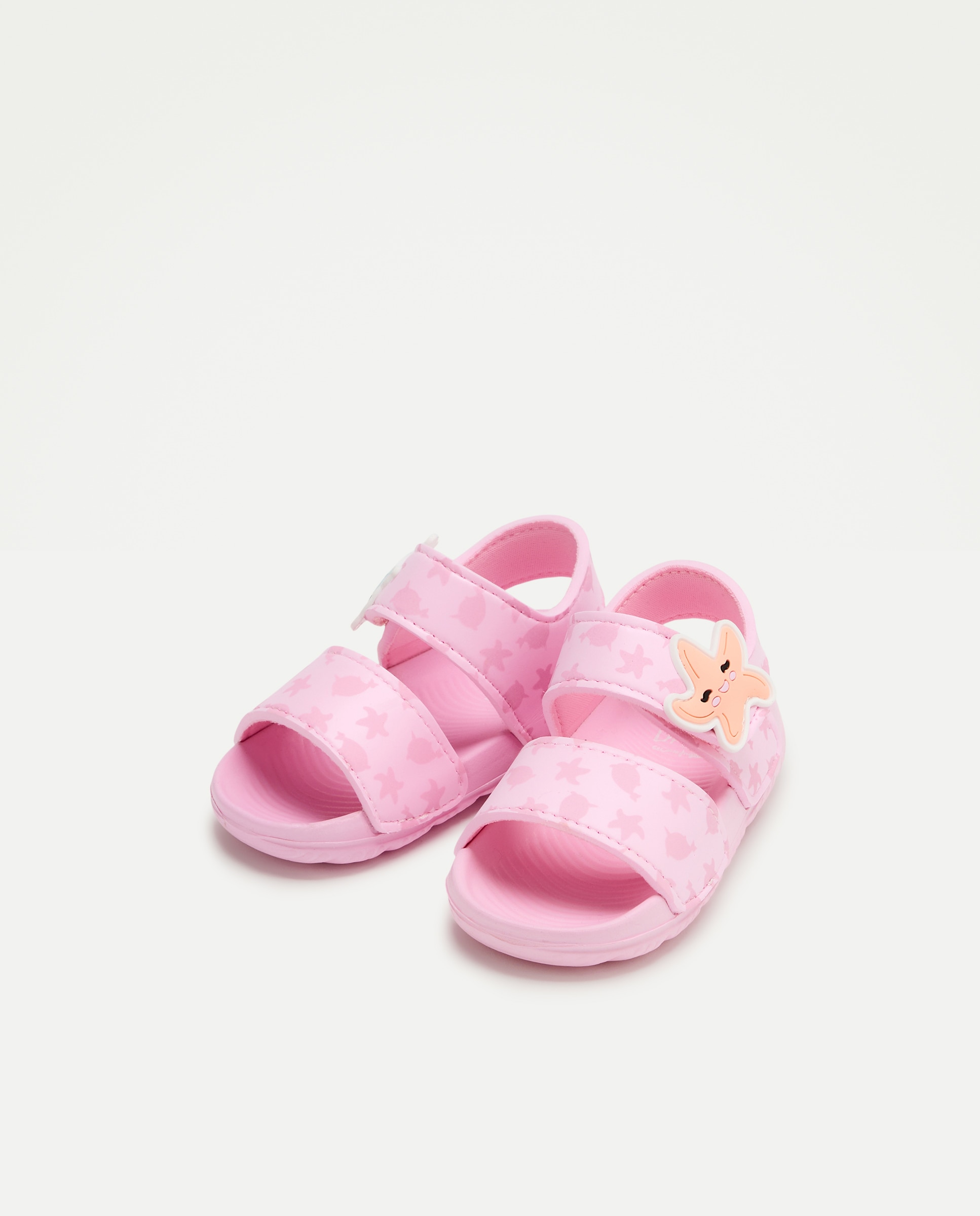 Chinelos de Praia com Velcros Estrela Baby El Corte Inglés 200 Rosa-2
