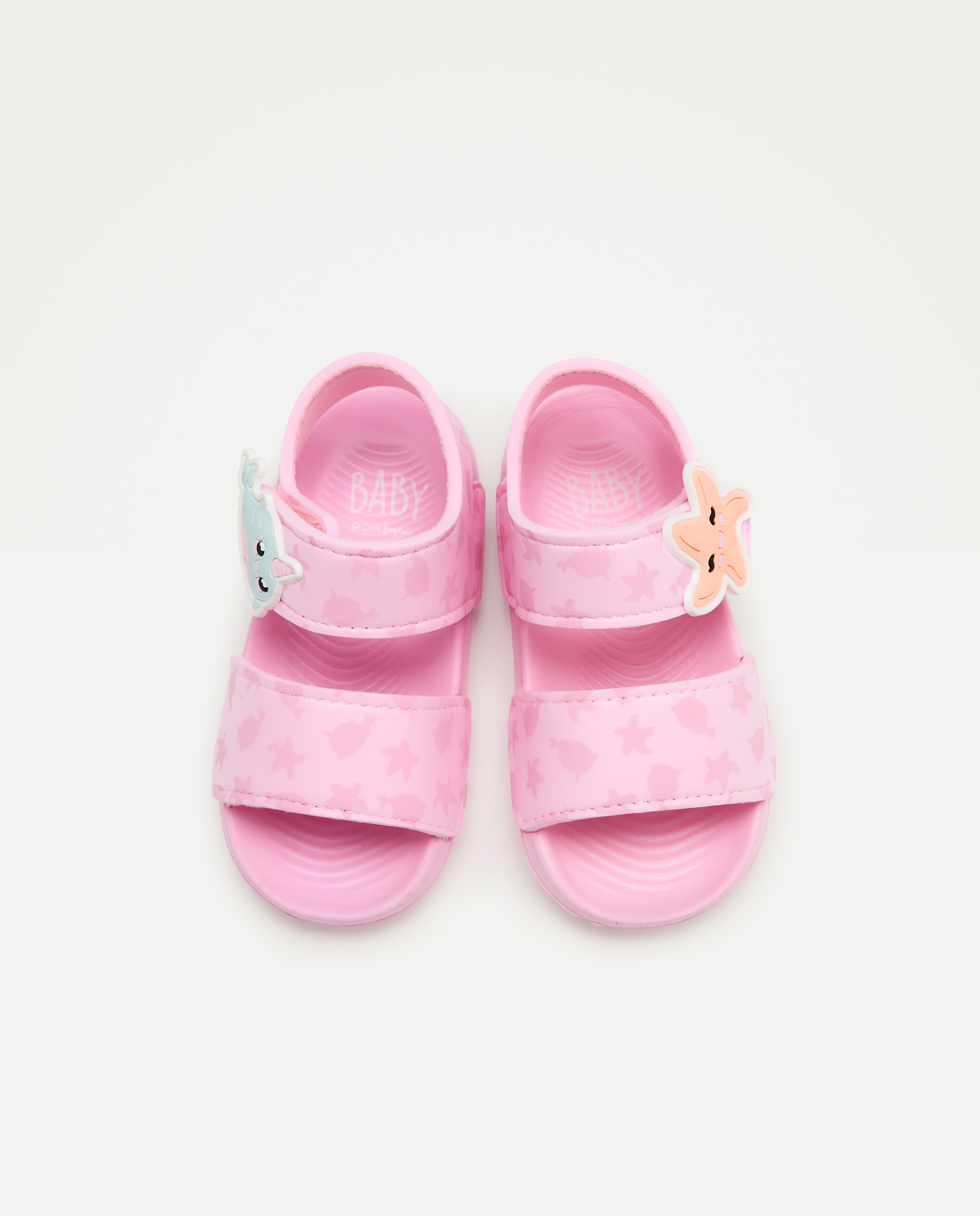 Chinelos de Praia com Velcros Estrela Baby El Corte Inglés 200 Rosa-4