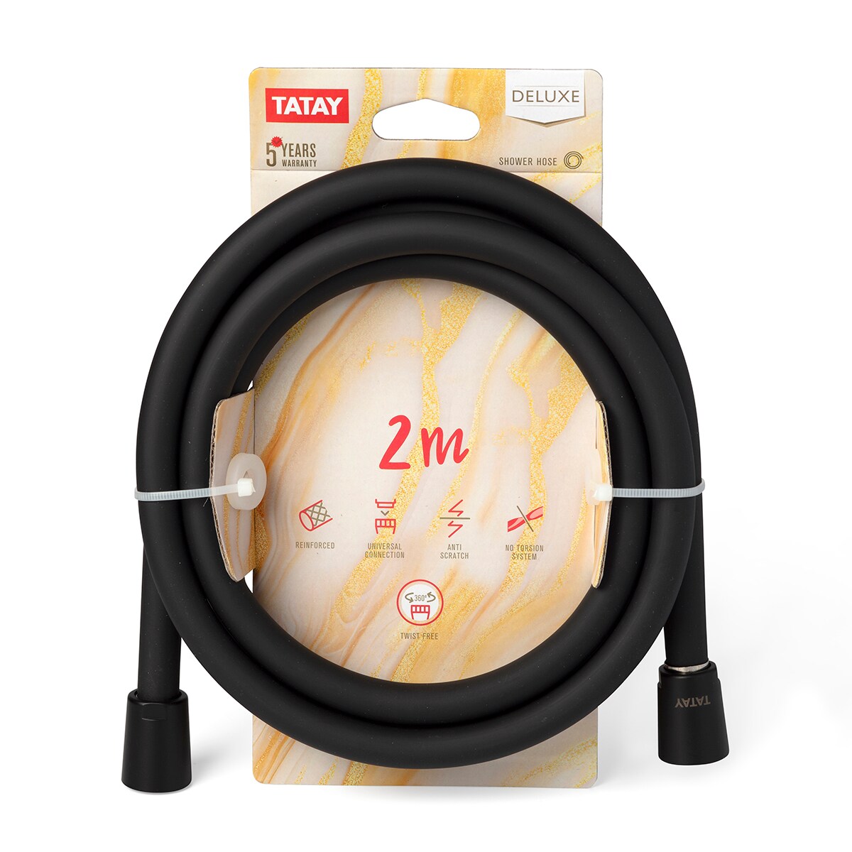 Flexo ducha 2 M Loop Silver Negro Negro-2