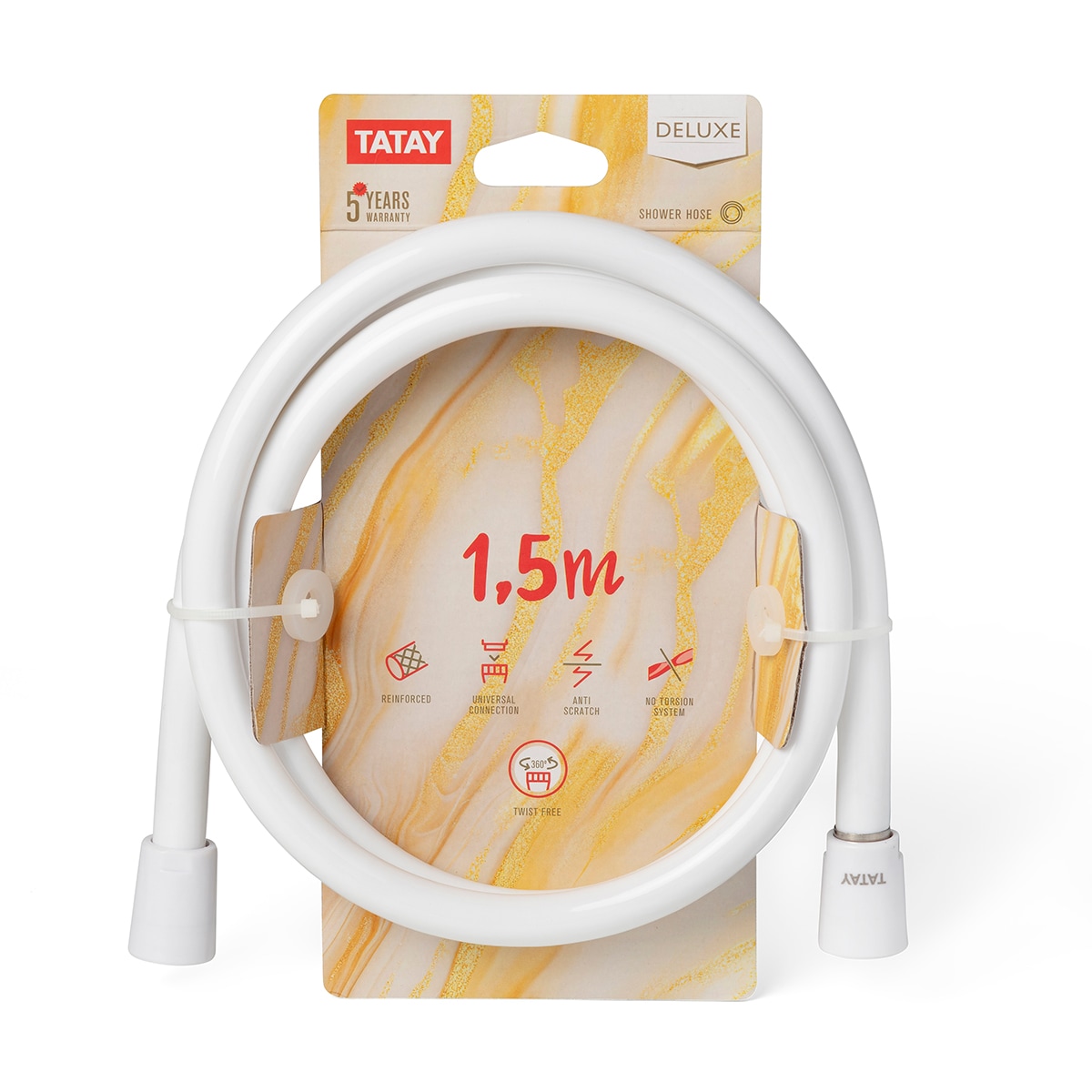 Flexo ducha 1,5M Loop Silver Blanco Blanco-2