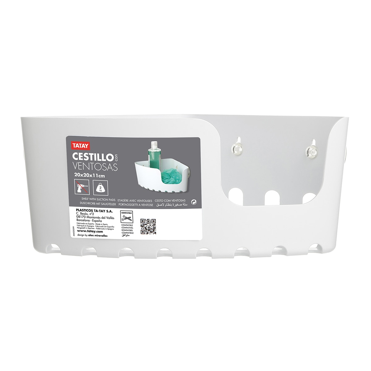 Cestillo PVC Estándar Rinconero Blanco-2