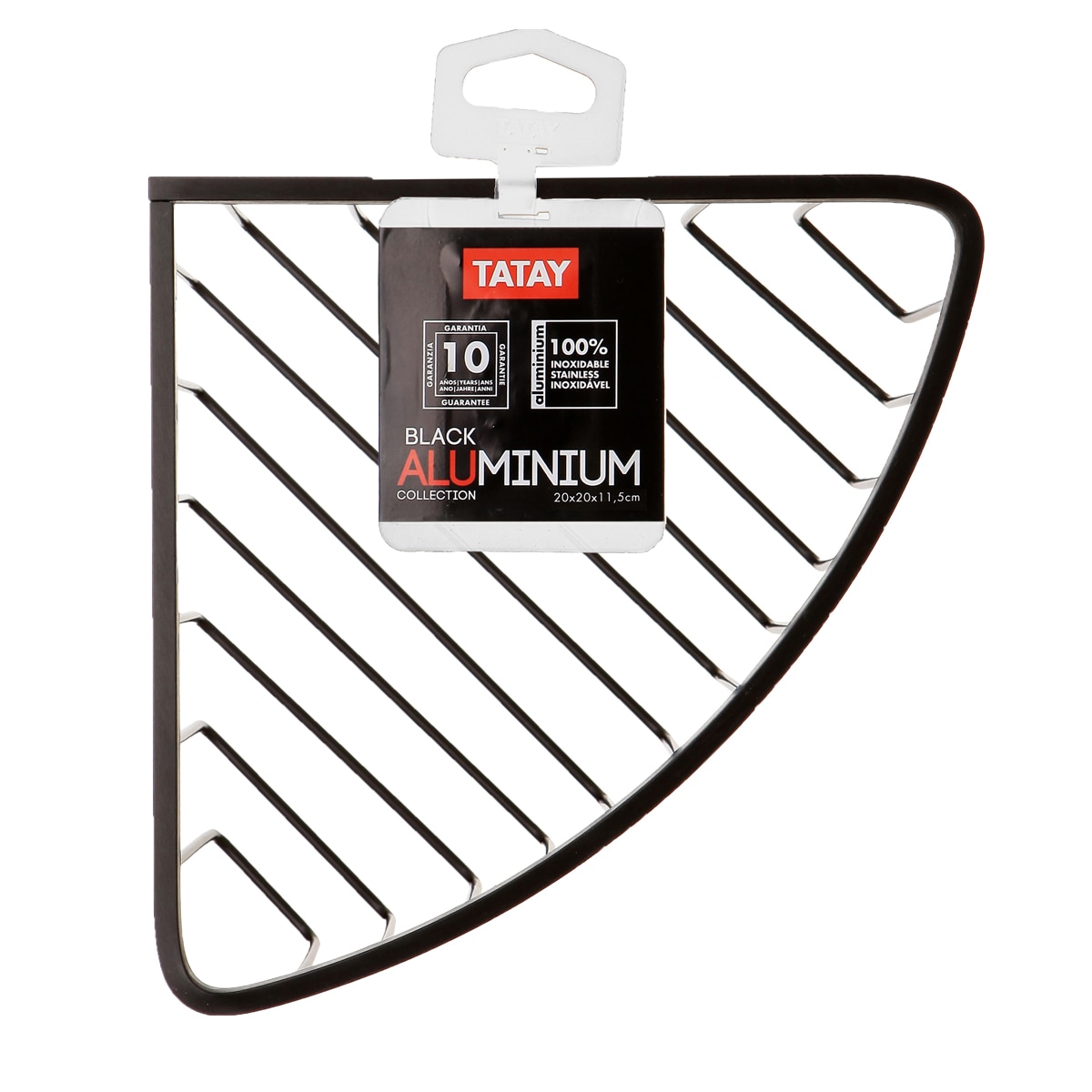 Cesto de Canto em Alumínio - Preto Preto-2