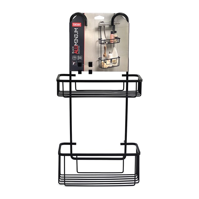 Imagen 0 de Cestillo Colgador Grifo Aluminio Negro