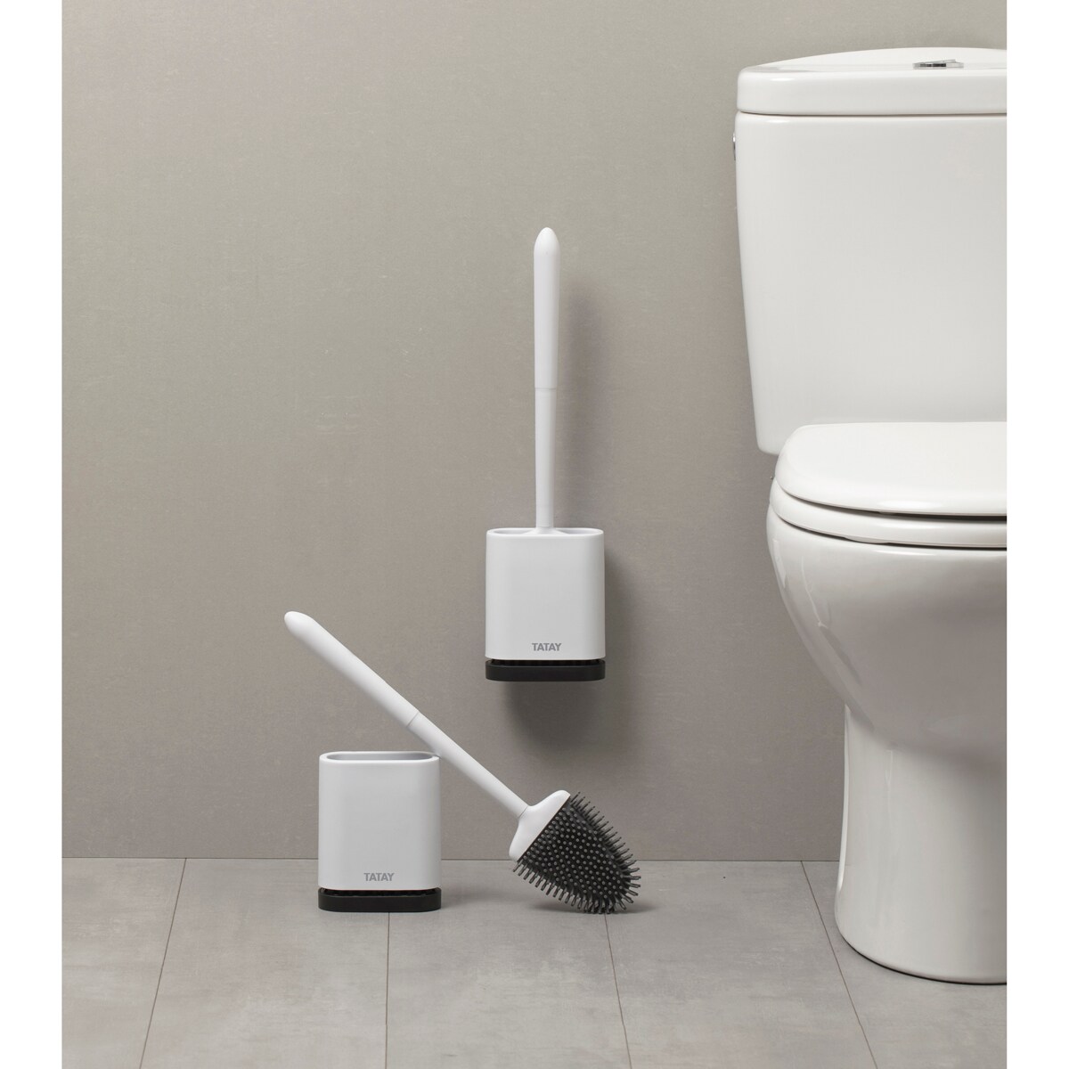 Escobilla WC Silicona para Colgar Blanco-2