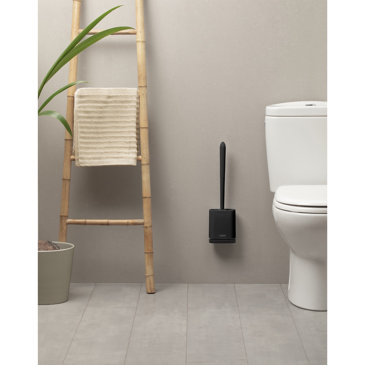 Escobilla WC Silicona para Colgar Negro-3