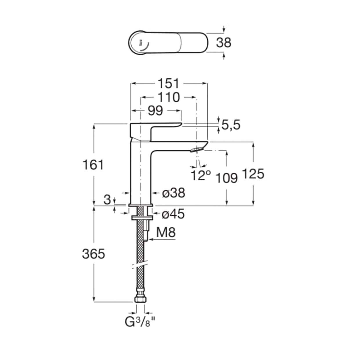 Grifo Monomando de Lavabo Nauta Negro-4